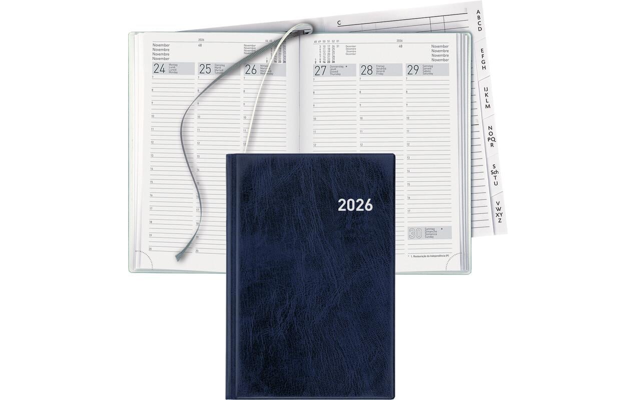 Biella Geschäftsagenda Terminia Schwarz, 14.5 x 20.5 cm