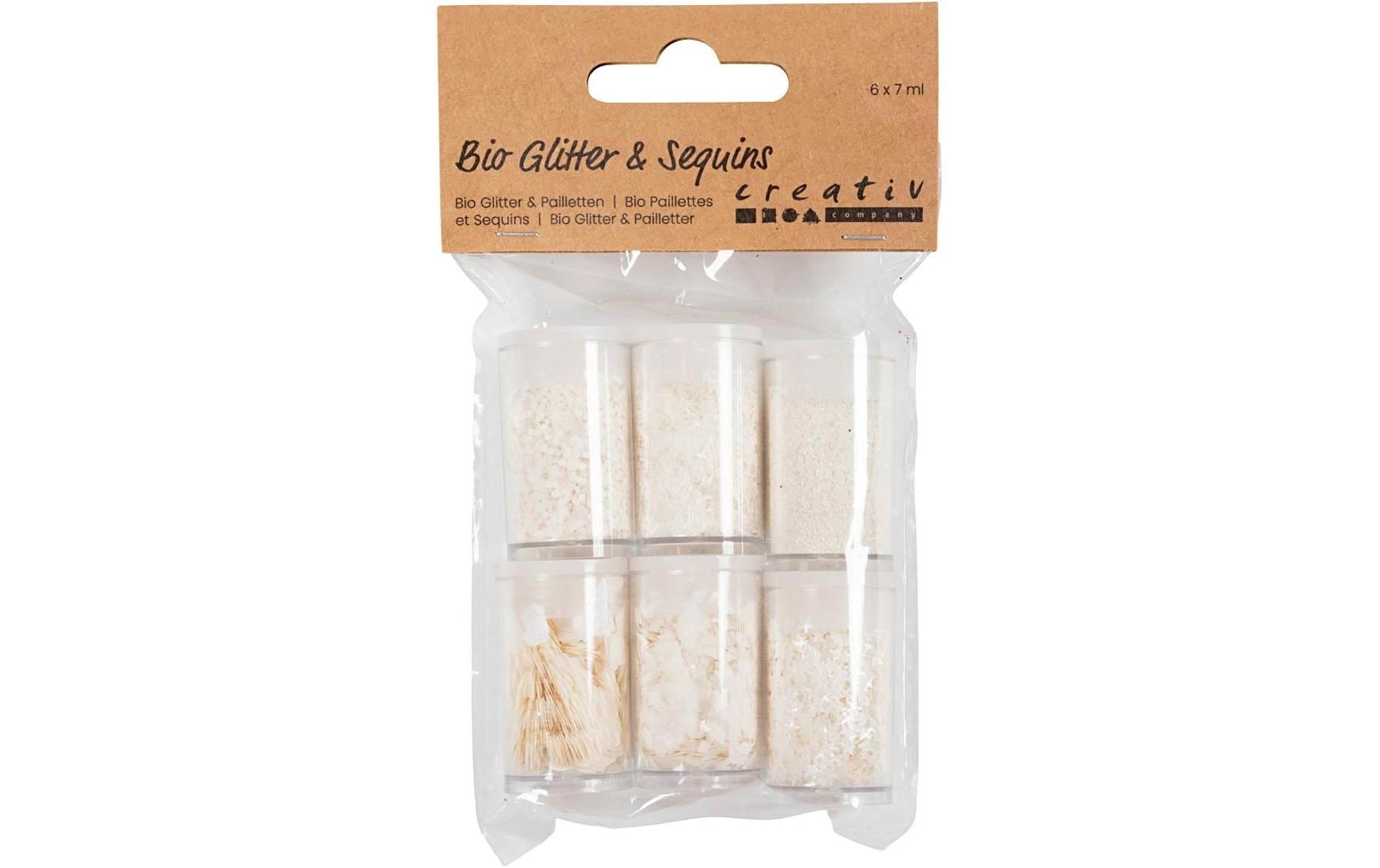 Creativ Company Glitzerset Weiss, 6 x 5 g