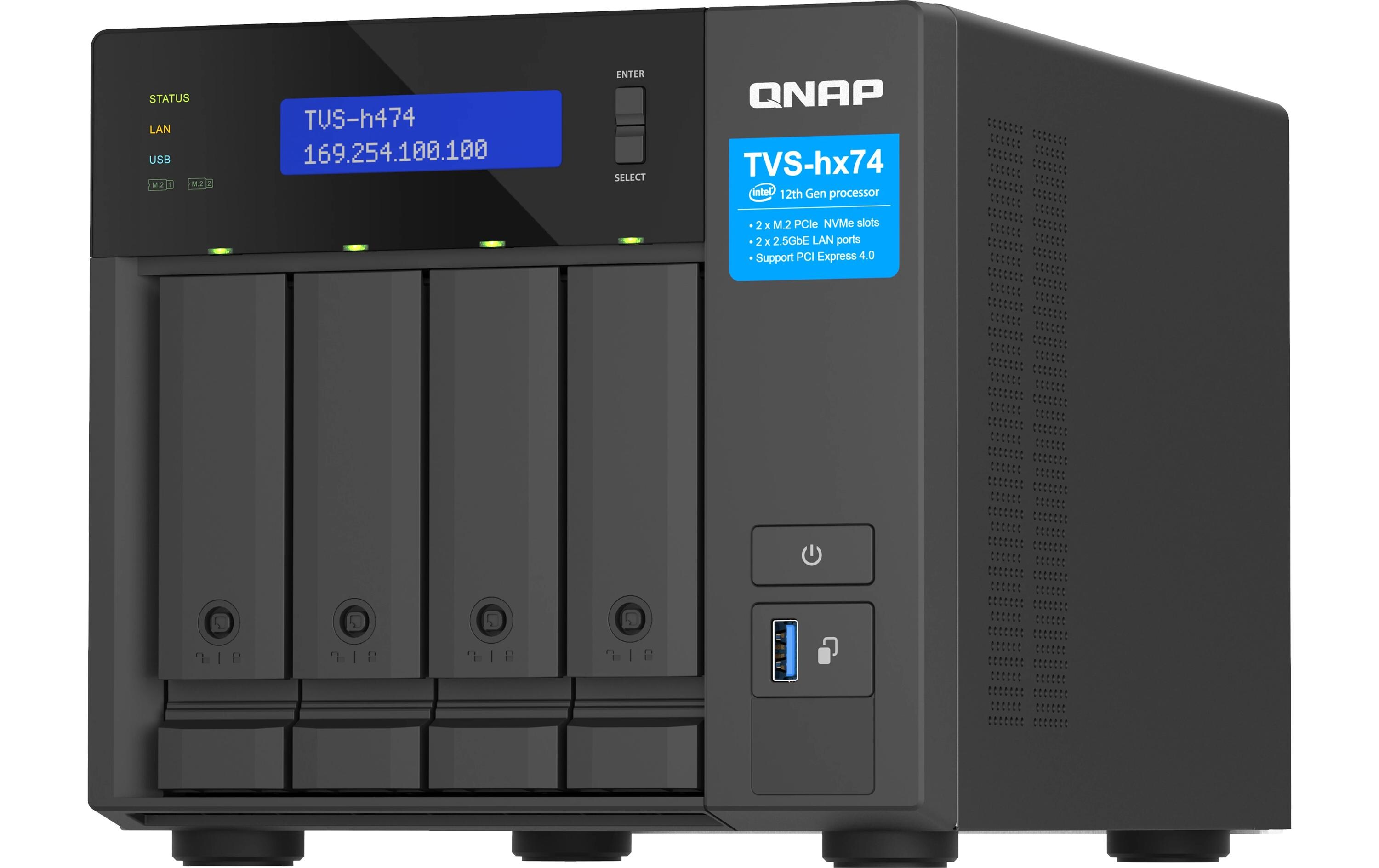 QNAP TVS-h474-PT-8G 4-bay