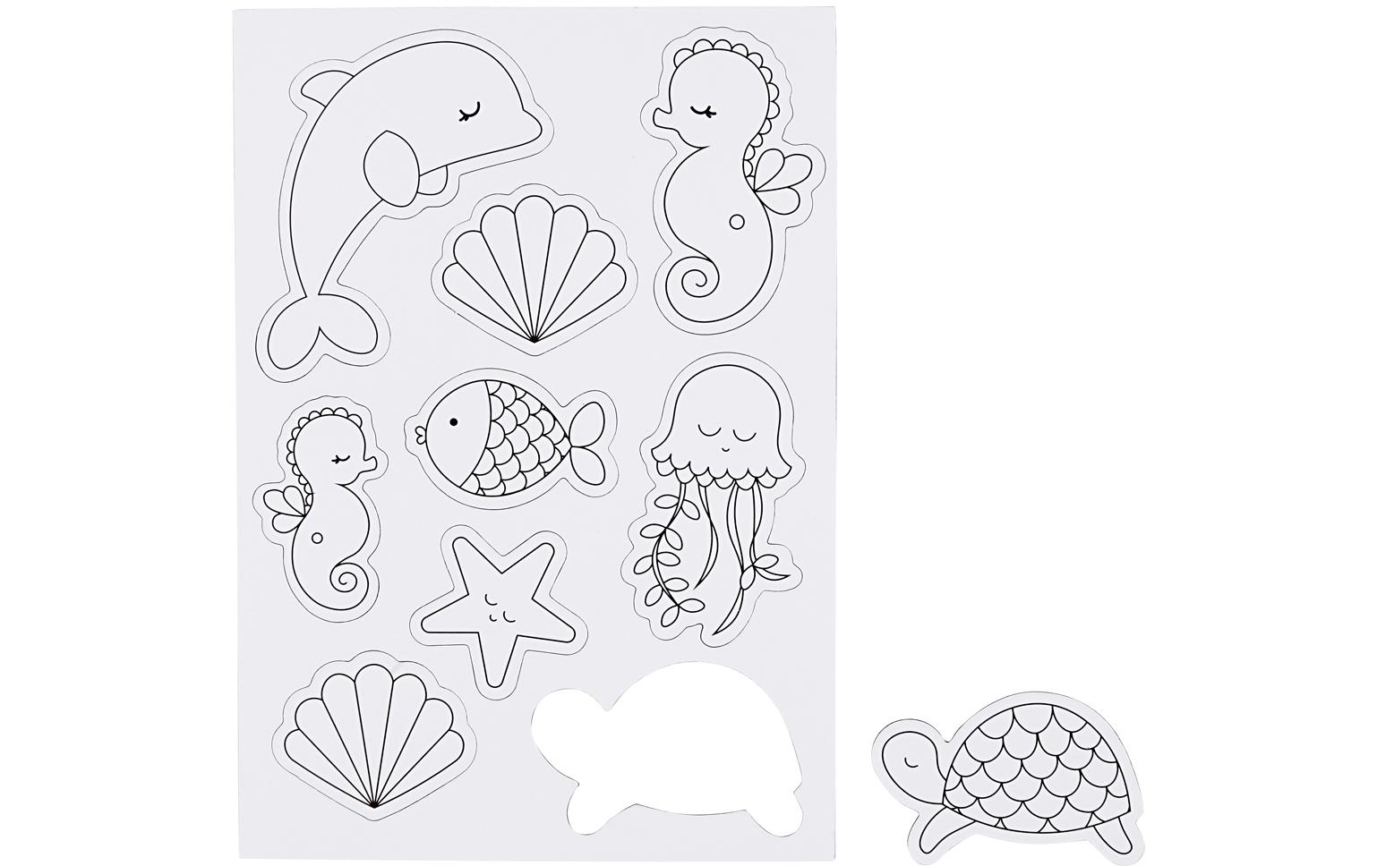 Creativ Company Haftmagnet Meerestiere zum Ausmalen 1 Blatt Creativ Company Haftmagnet Meerestiere zum Ausmalen 1 Blatt