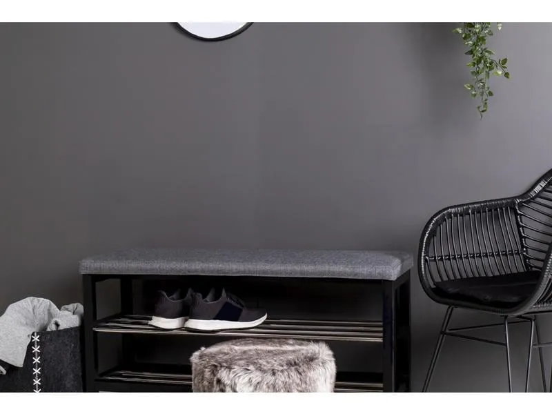 House Nordic Sitzbank Padova 100 x 50 cm, Grau/Schwarz