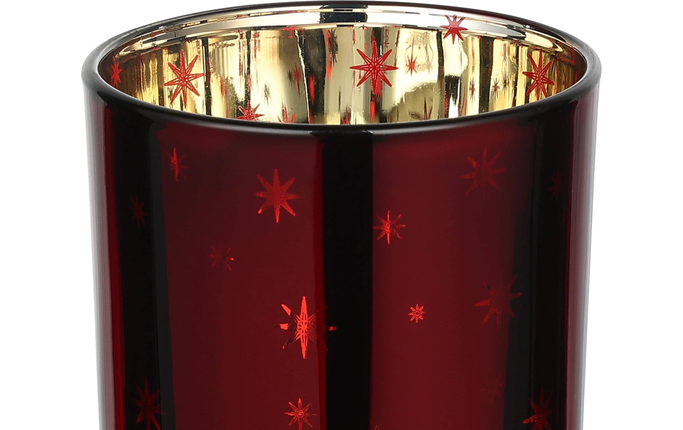 EGLO Teelichthalter Lukut 8 cm Gold/Rot, Glas