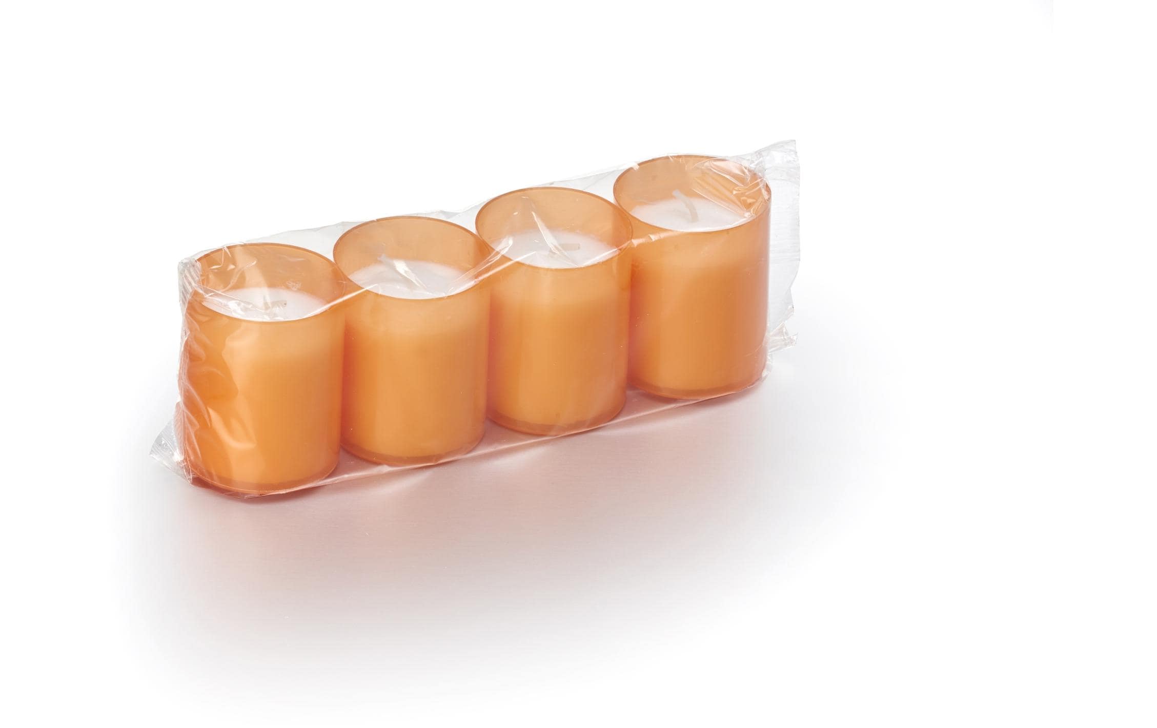 balthasar Kerzenset in Becher 4 Stück, Orange