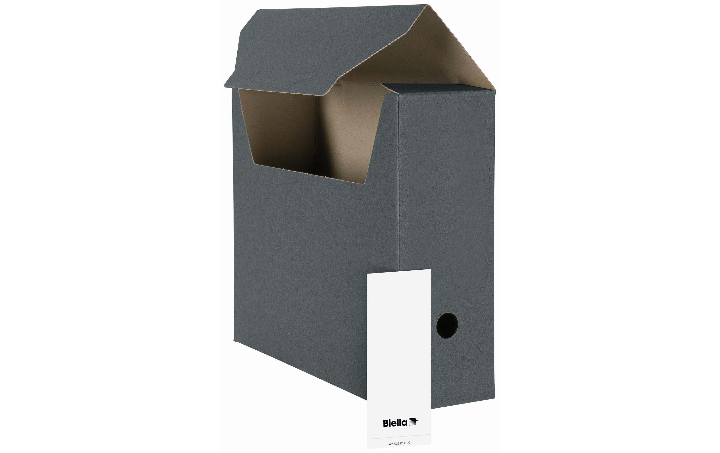 Biella Archivschachtel A4 Dunkelgrau, 10 Stück Biella Archivschachtel A4 Dunkelgrau, 10 Stück