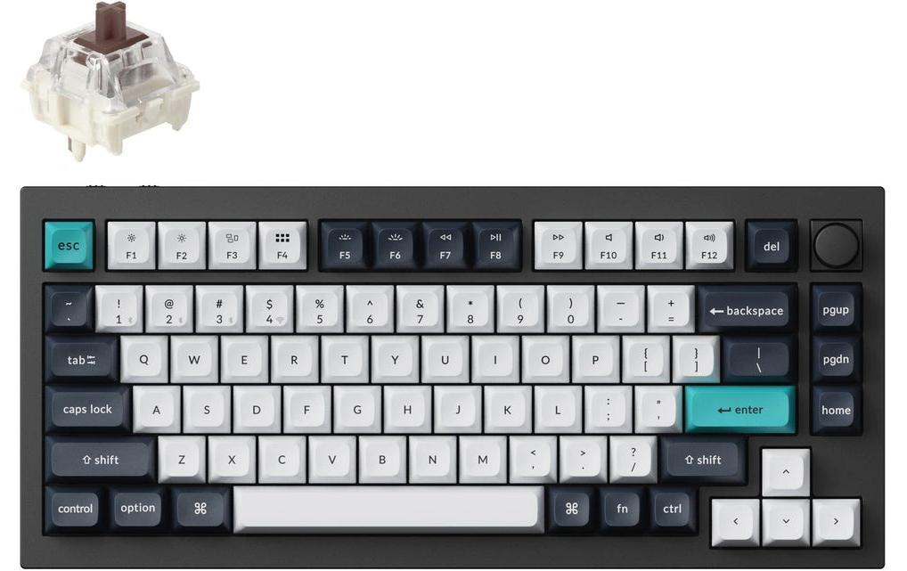 Keychron Gaming-Tastatur Q1 Max Black QMK Brown Switch Keychron Gaming-Tastatur Q1 Max Black QMK Brown Switch