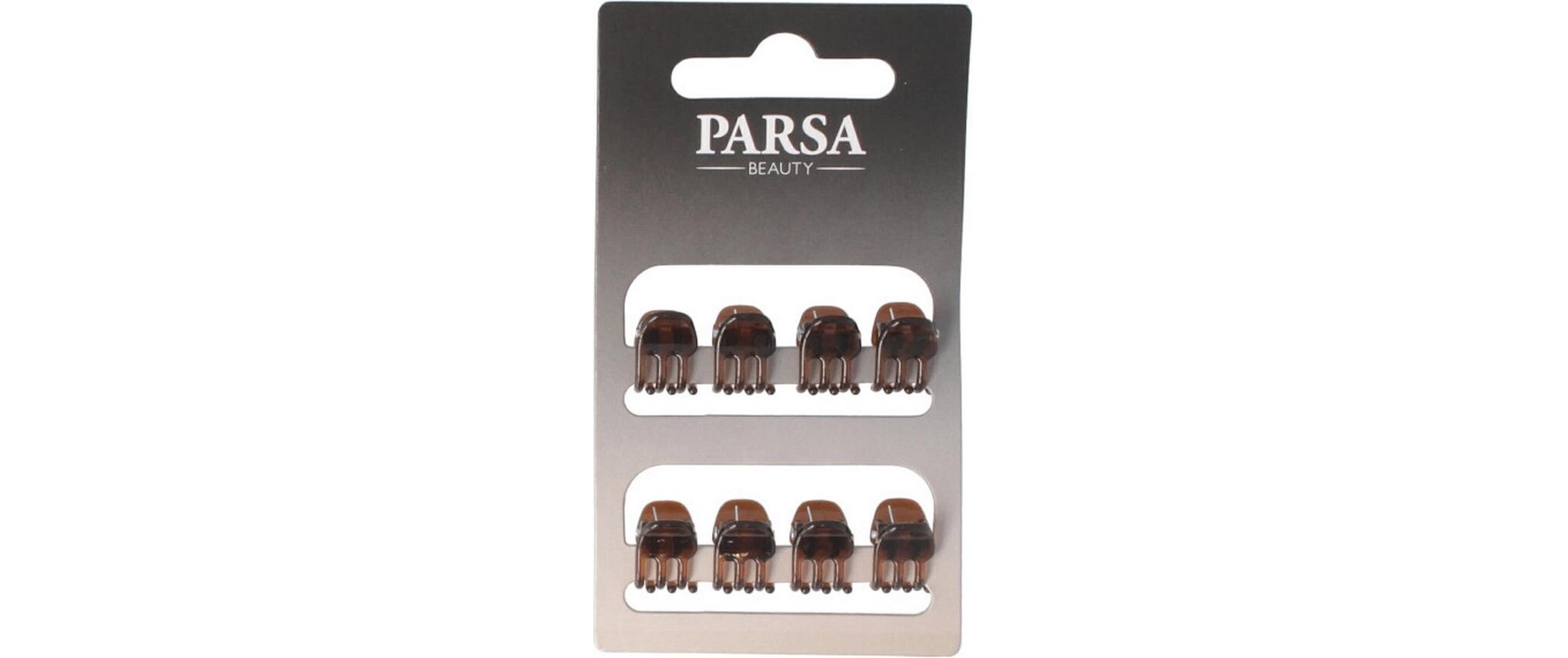 Parsa Beauty Haarklemme klein Braun 8 Stück