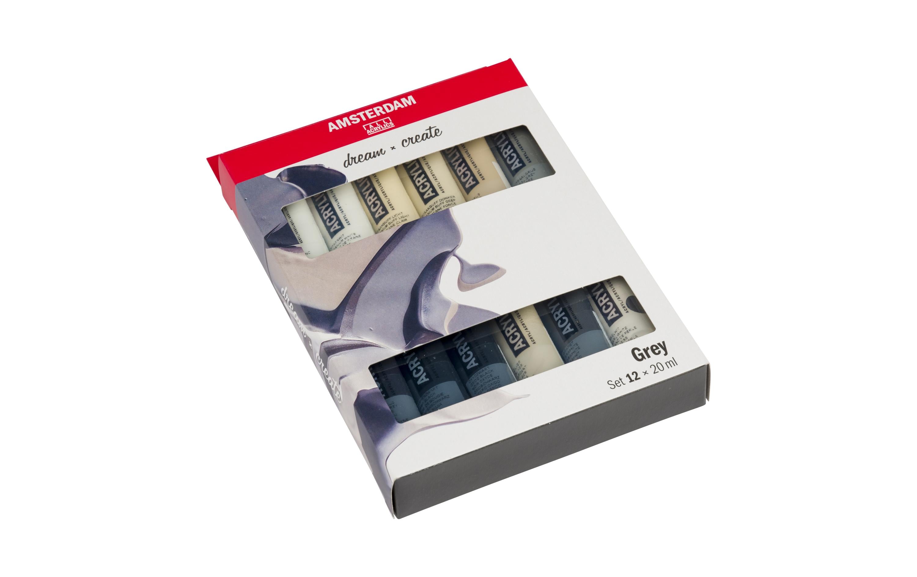 Amsterdam Acrylfarbe Greys 12 Tuben à 20 ml