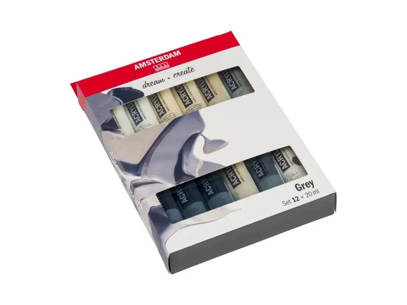 Amsterdam Acrylfarbe Greys 12 Tuben à 20 ml Amsterdam Acrylfarbe Greys 12 Tuben à 20 ml