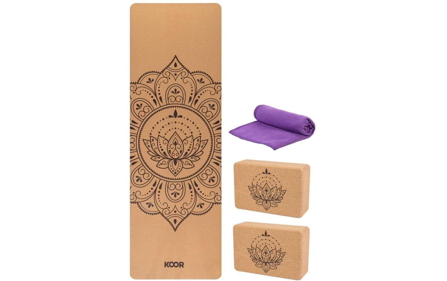 KOOR Yoga-Set 4-teilig, Kork KOOR Yoga-Set 4-teilig, Kork