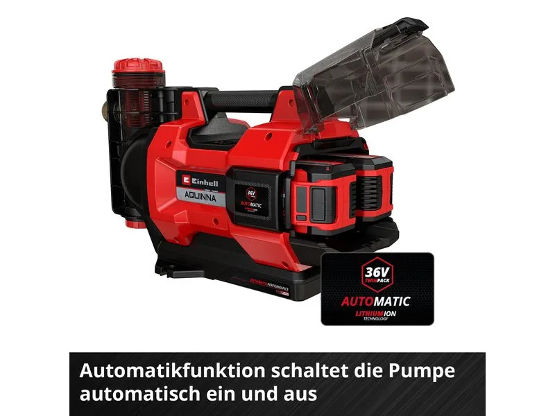 Einhell Akku-Gartenpumpe AQUINNA 36/38 F LED AUTOMATIC Einhell Akku-Gartenpumpe AQUINNA 36/38 F LED AUTOMATIC