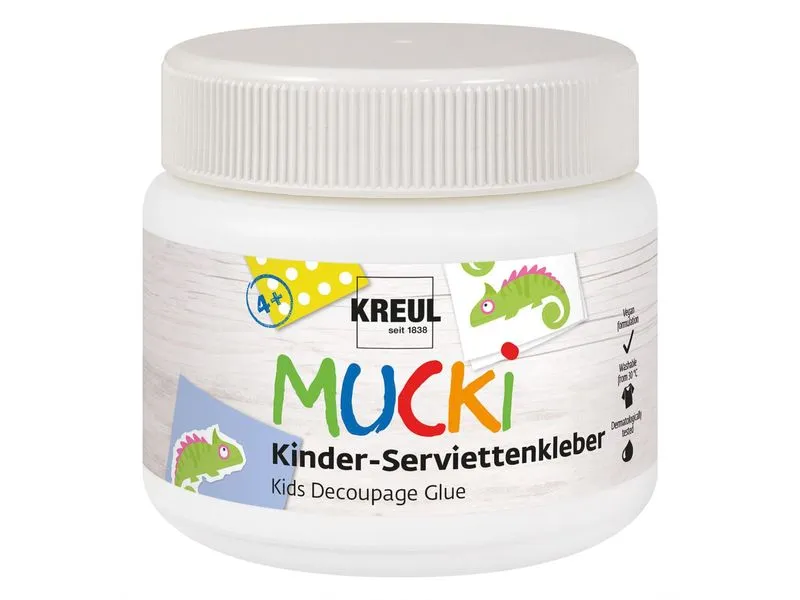 Kreul Servietten-Lack & Kleber Mucki 150 ml, Transparent Kreul Servietten-Lack & Kleber Mucki 150 ml, Transparent