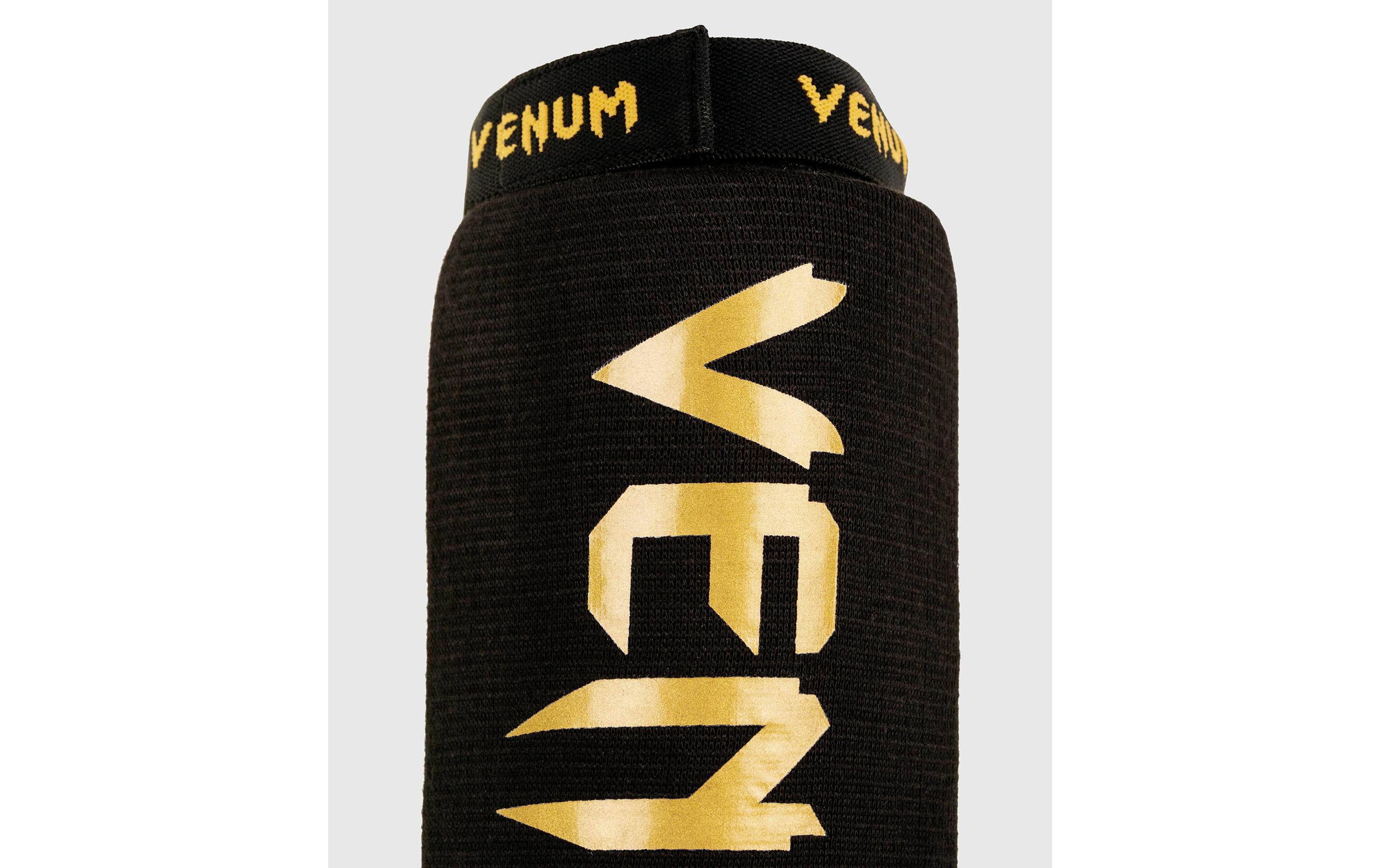 Venum Kontact Shin Guards Gold/Schwarz, L