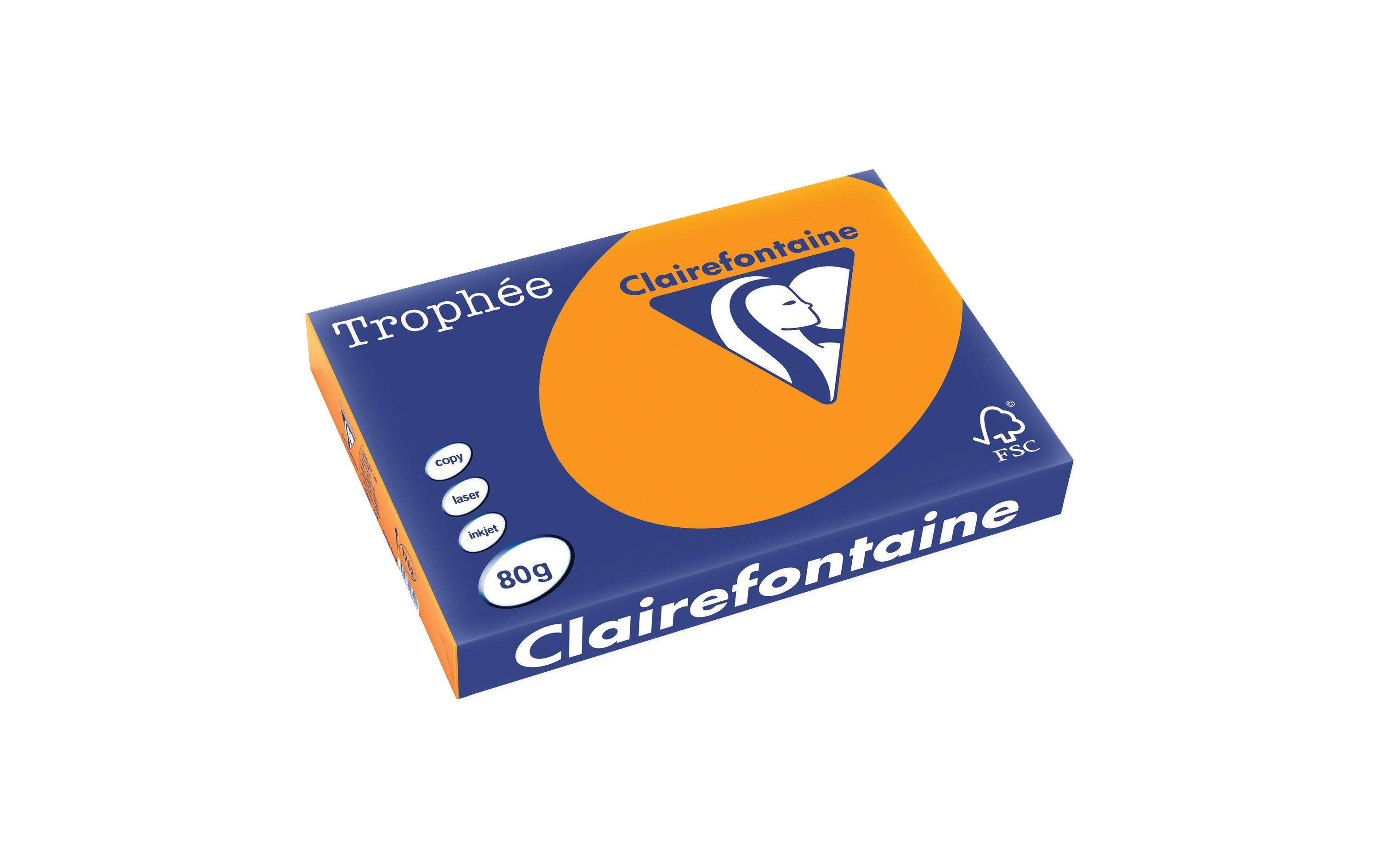 Clairefontaine Kopierpapier Trophée Colored Copy FSC A3, Orange, 80 g/m²