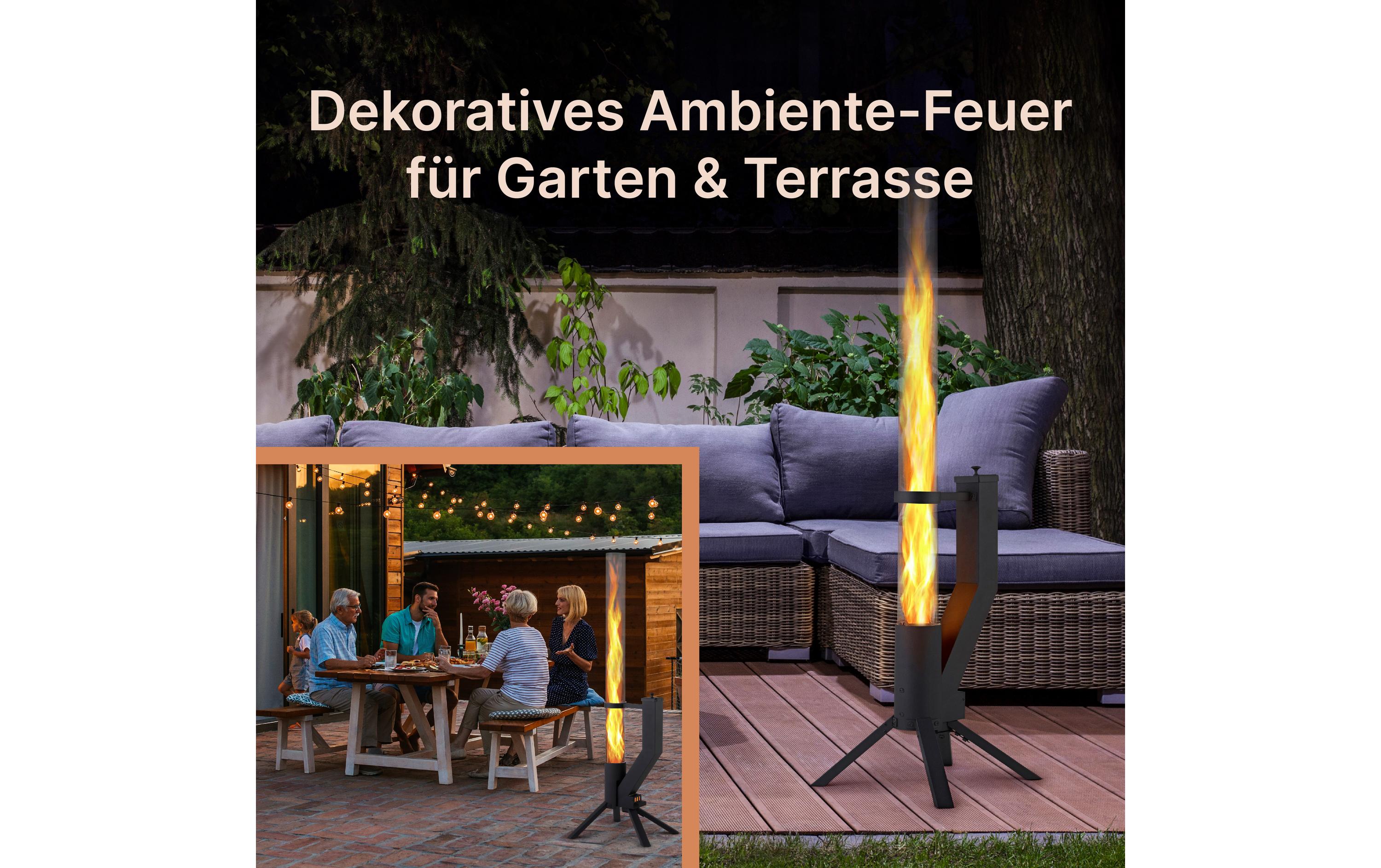 Gardenflare Klassik Feuerrohr Schwarz
