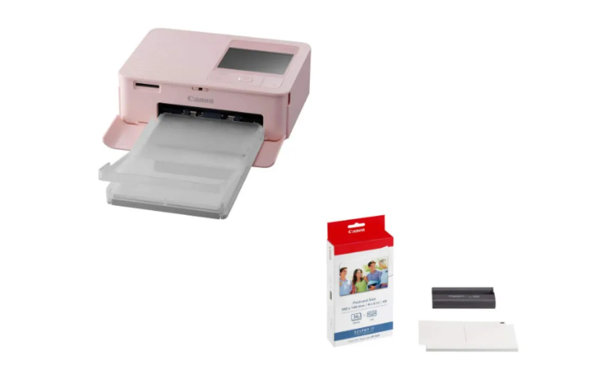 Canon Fotodrucker Selphy CP1500 + KP-36IP (Kit) Rosa Canon Fotodrucker Selphy CP1500 + KP-36IP (Kit) Rosa