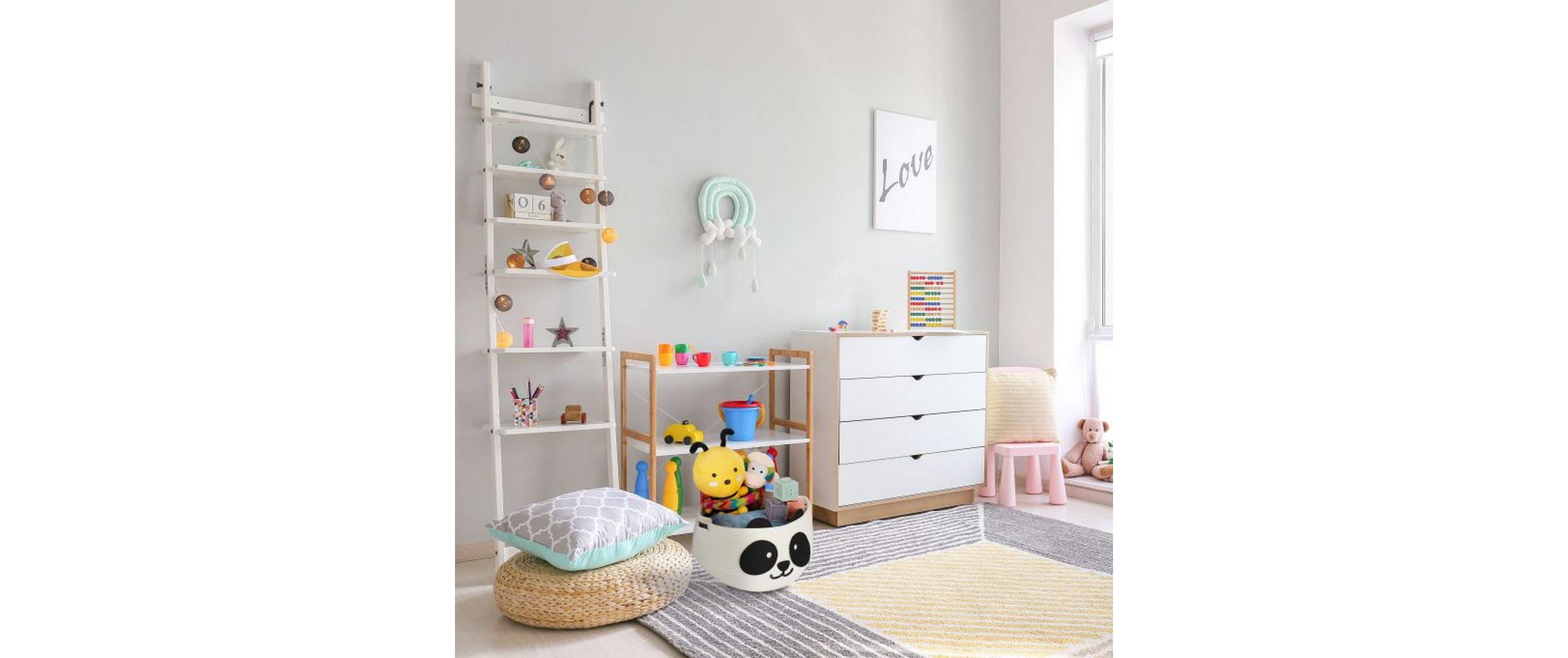 relaxdays Spielzeugkorb Filz Panda