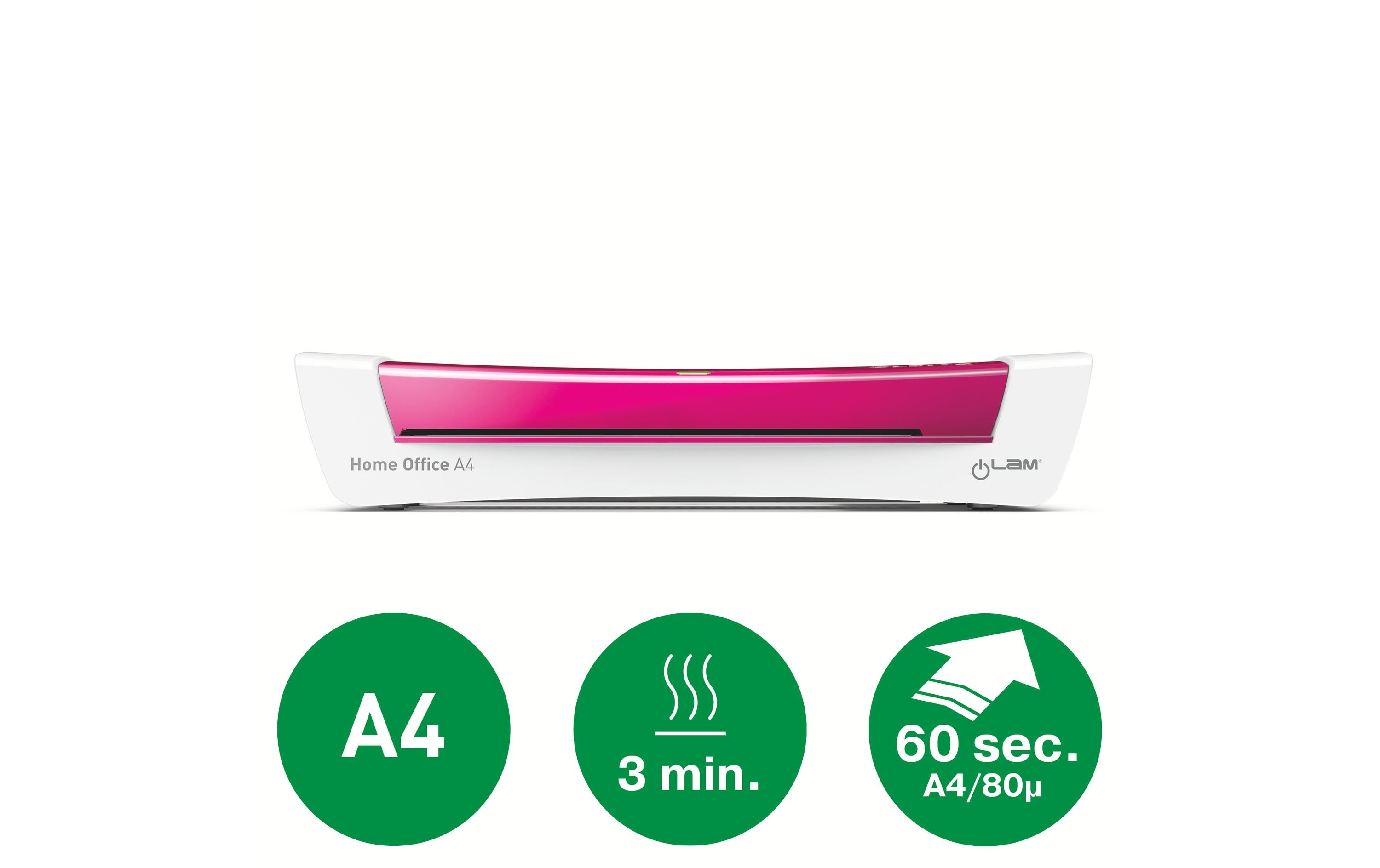 Leitz Bürogeräte Laminiergerät iLAM Home Office A4 125 µm Pink