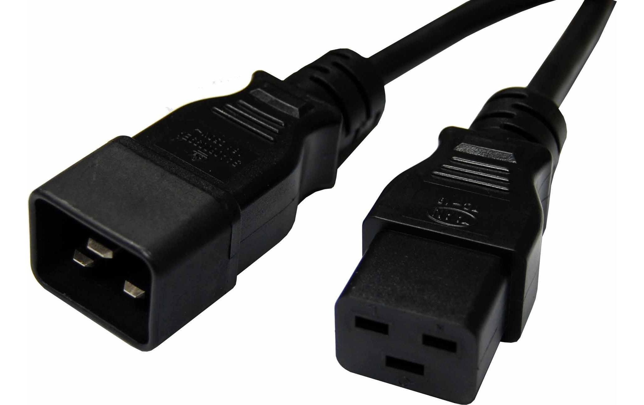 Diggelmann Gerätekabel 0.5 m C19 - C20 Schwarz