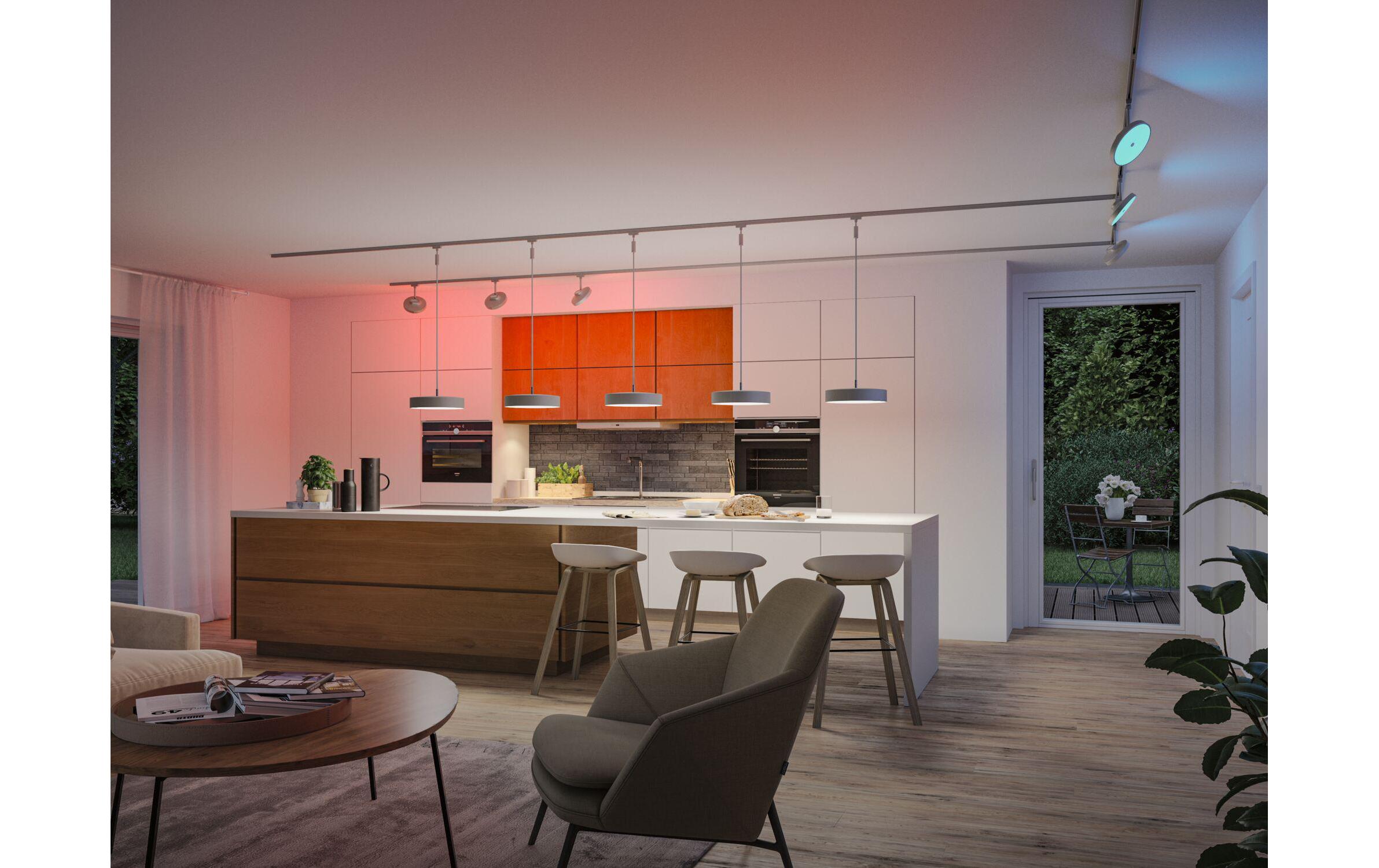 Paulmann URail LED Pendel Hildor RGBW Zigbee, 10W, chrom matt