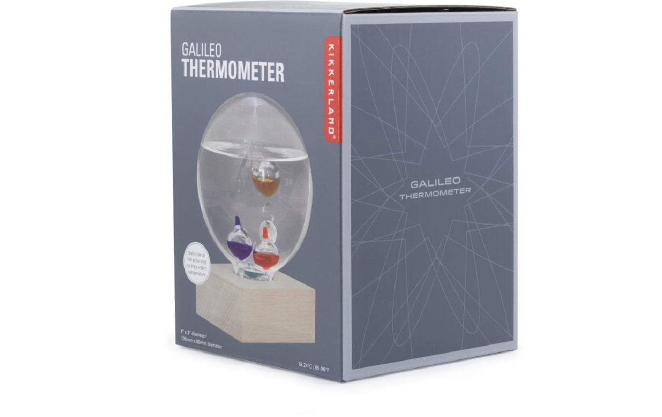 Kikkerland Aufsteller Galileo Thermometer aus Glas
