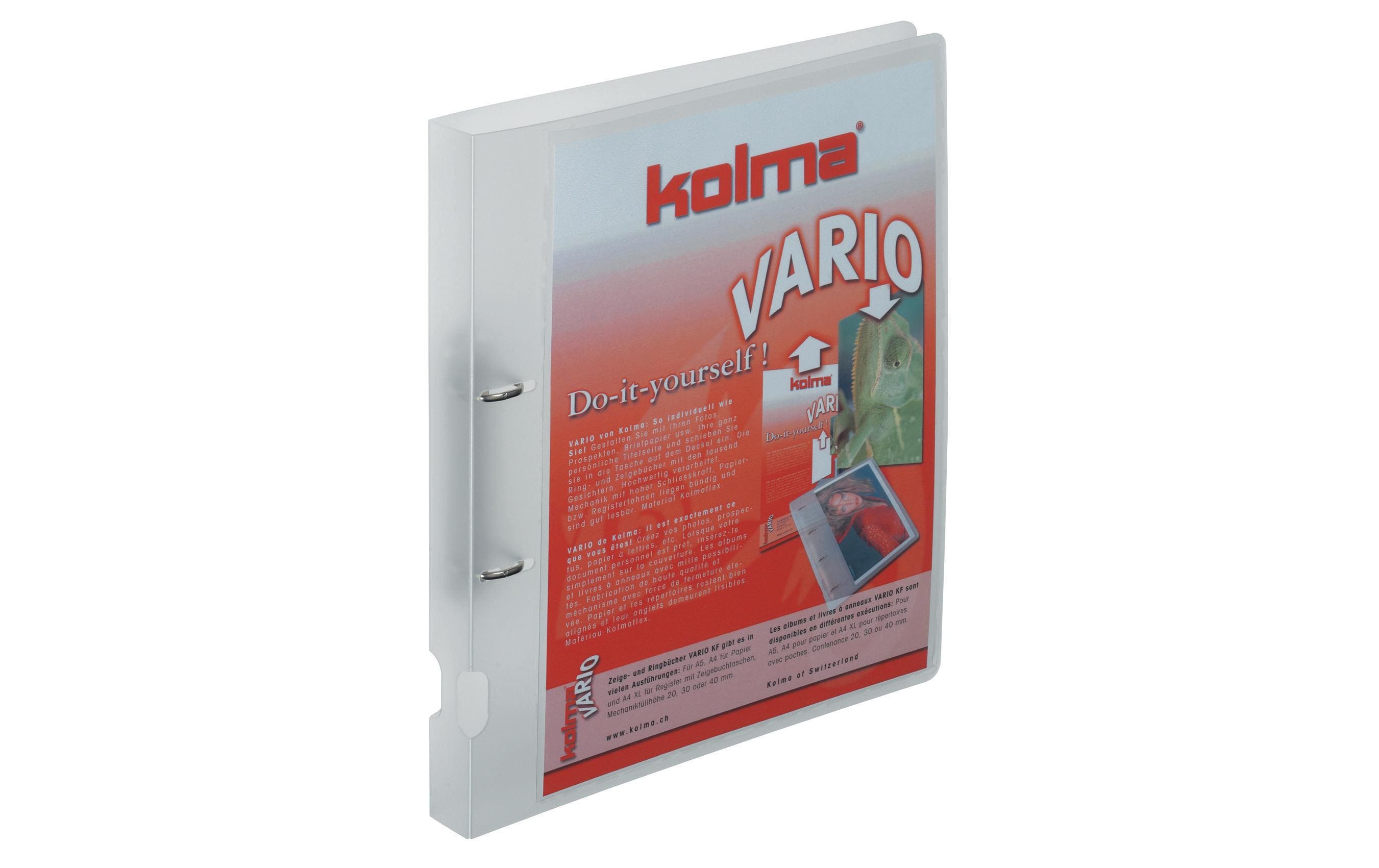 Kolma Ringbuch Vario A4 KolmaFlex 2 cm, Transparent