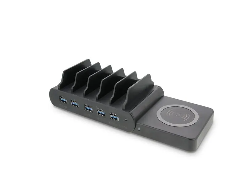 LMP Ladestation GaN mit Qi2 Ladepad 150W inkl. 5x USB-C (30 cm) LMP Ladestation GaN mit Qi2 Ladepad 150W inkl. 5x USB-C (30 cm)