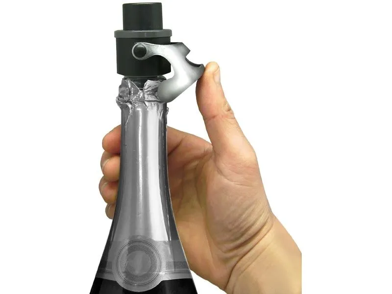 Vin Bouquet Sekt- und Champagnerverschluss Silber/Schwarz