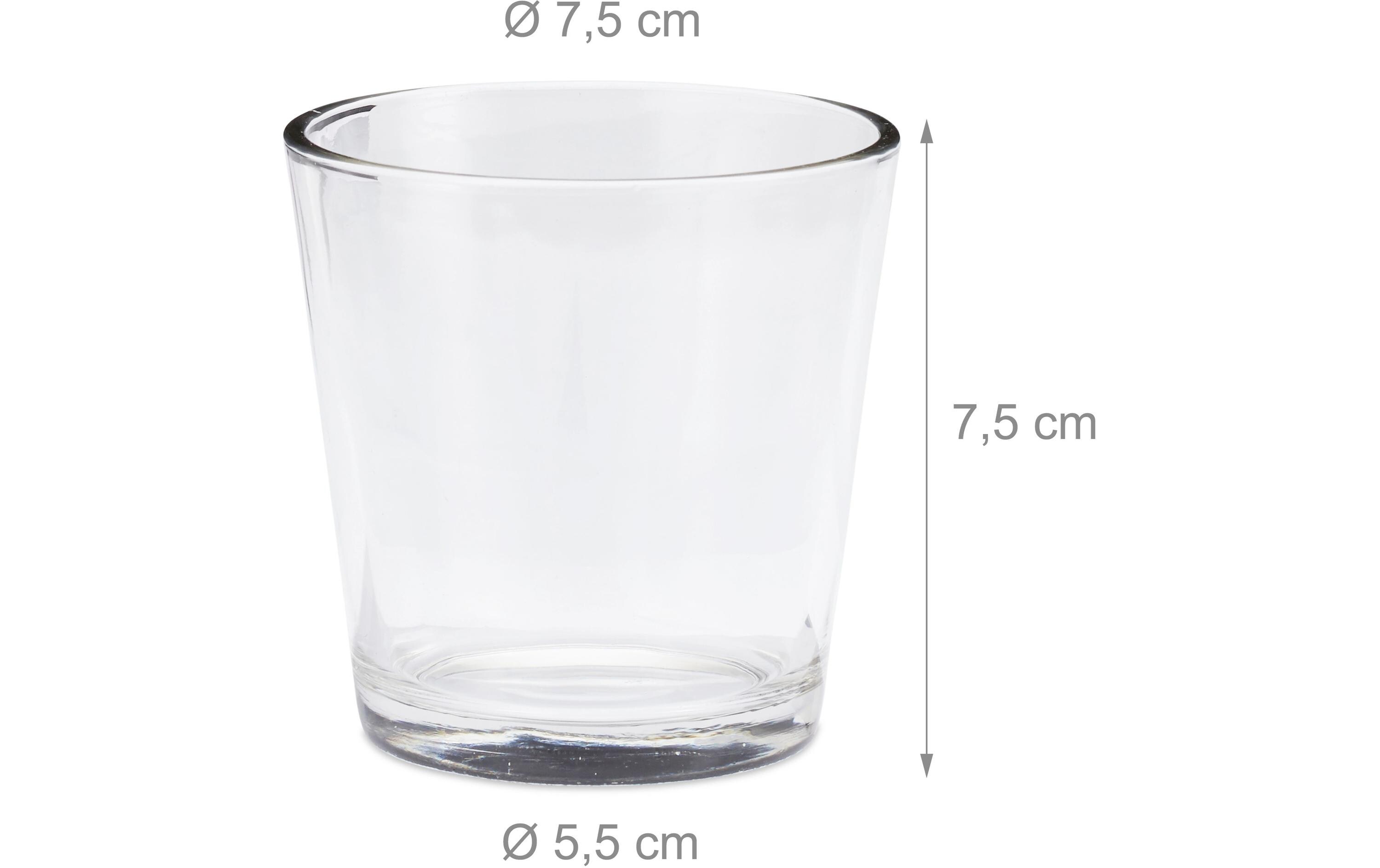 relaxdays Teelichthalter 12 Stück, Transparent