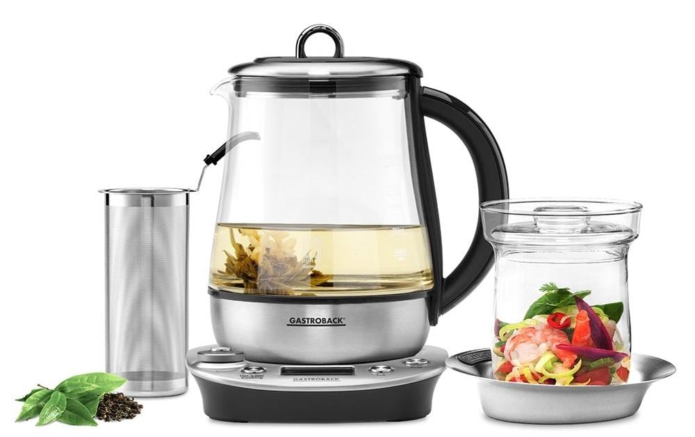 Gastroback Tee- und Wasserkocher Design Tea & More Advanced Silber