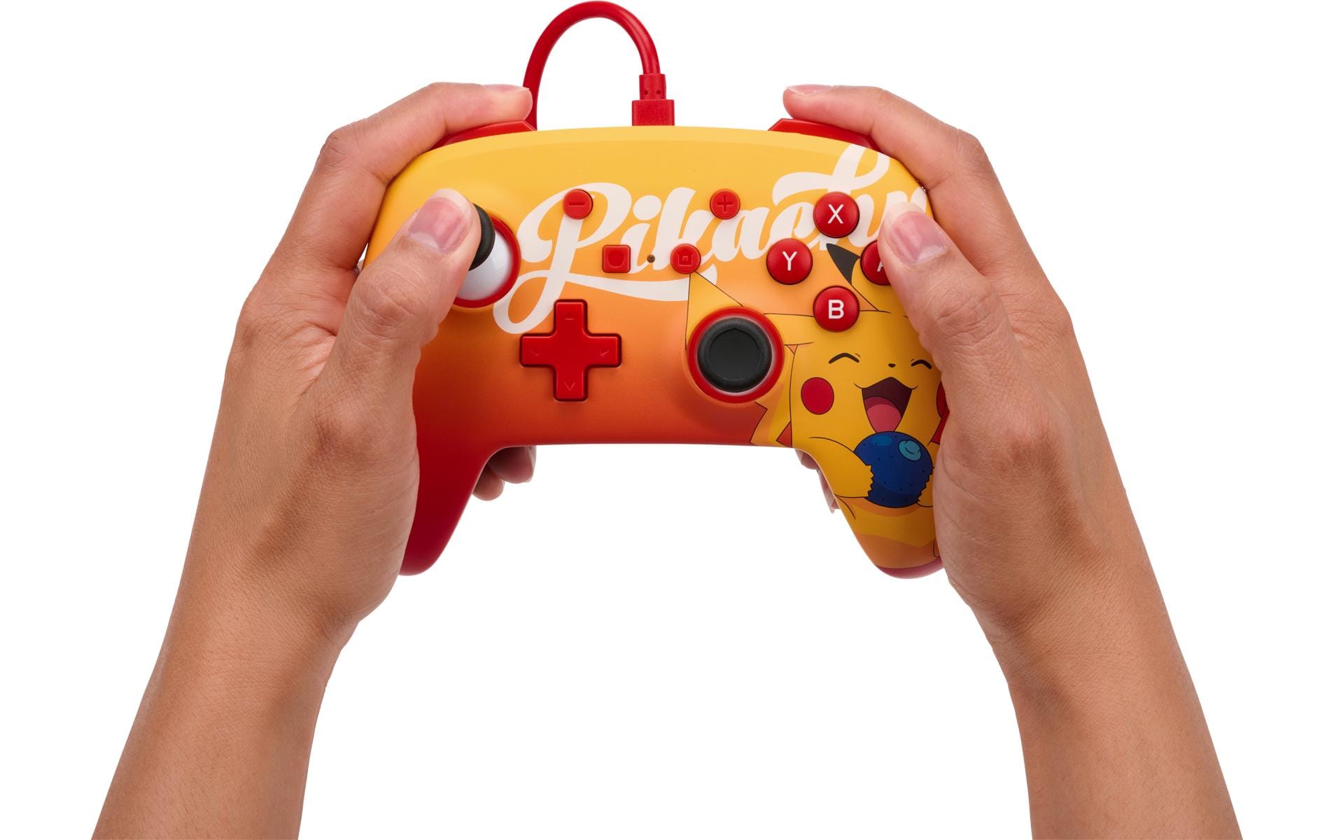 Power A Enhanced Wired Controller Orange Berry Pikachu