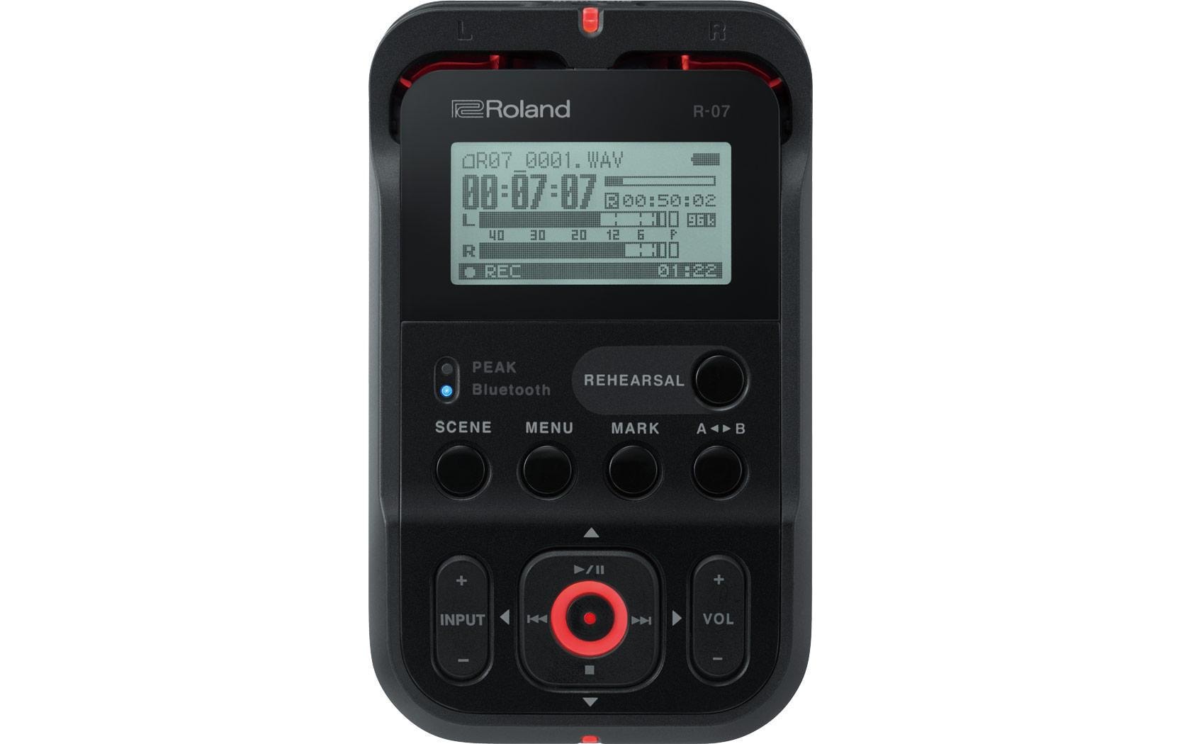 Roland Portable Recorder R-07 Schwarz