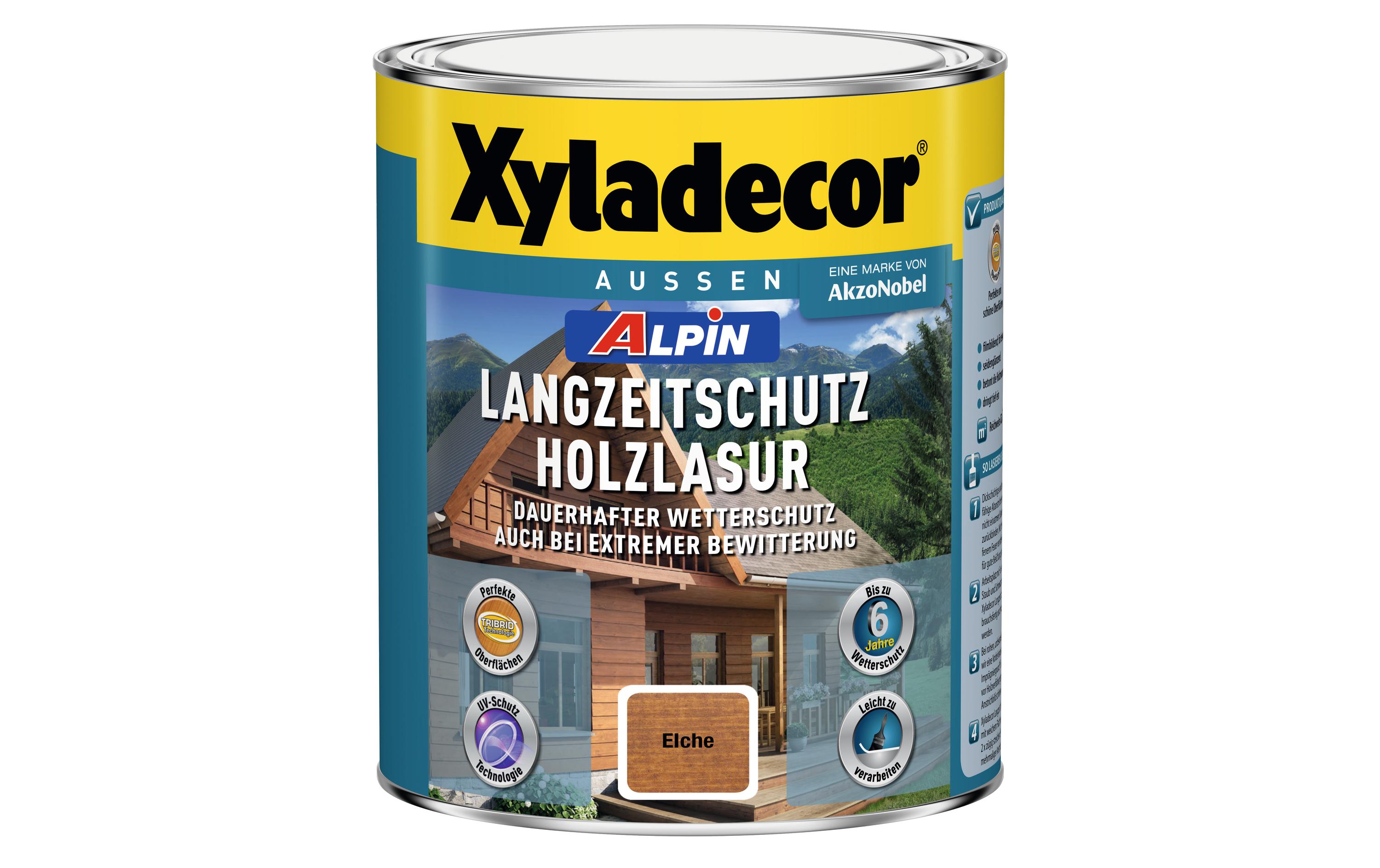 Xyladecor Holzlasur Alpin Langzeitschutz, Eiche, 1 L Xyladecor Holzlasur Alpin Langzeitschutz, Eiche, 1 L