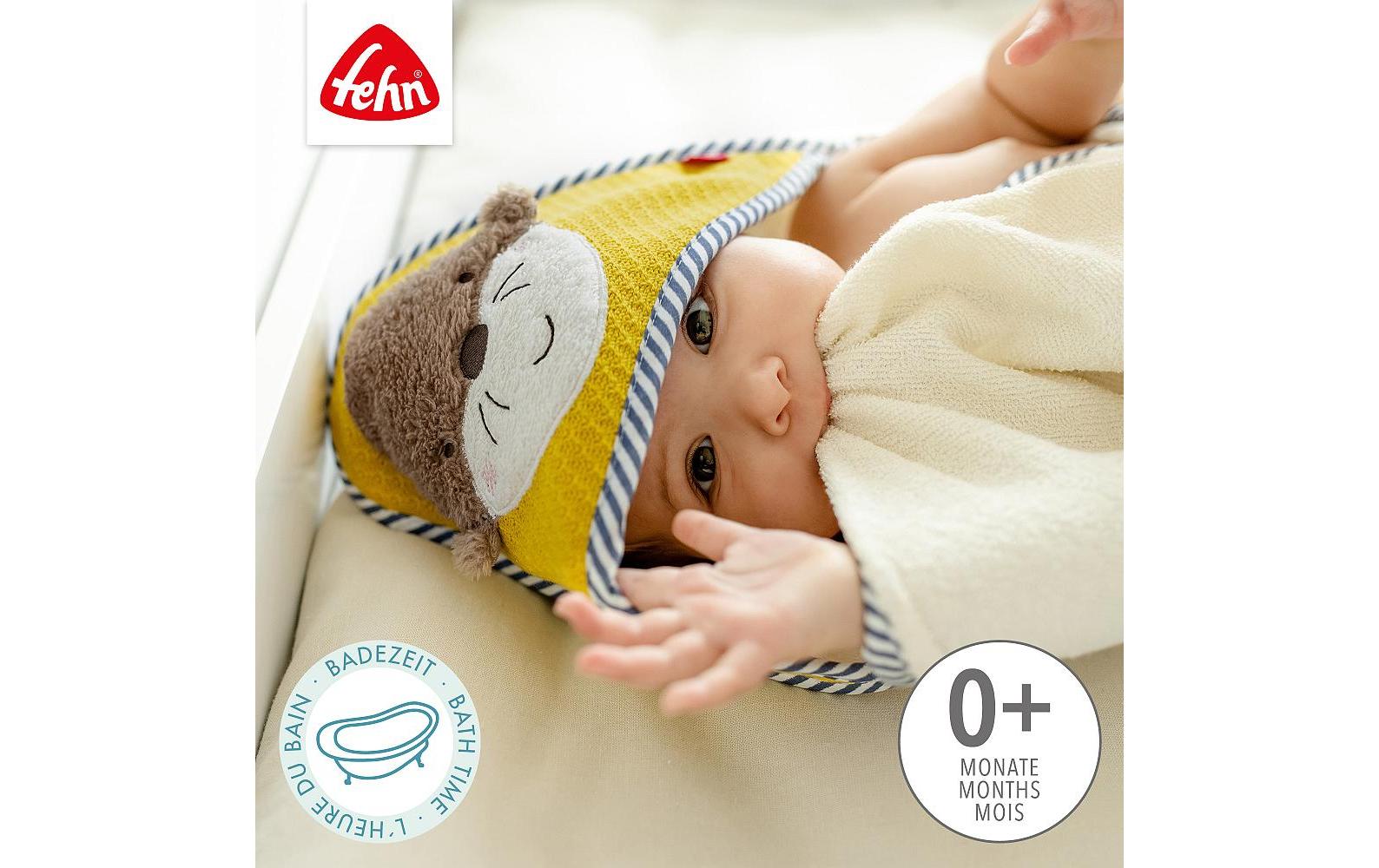 fehn Kapuzenbadetuch Otter Theo 80 x 80 cm