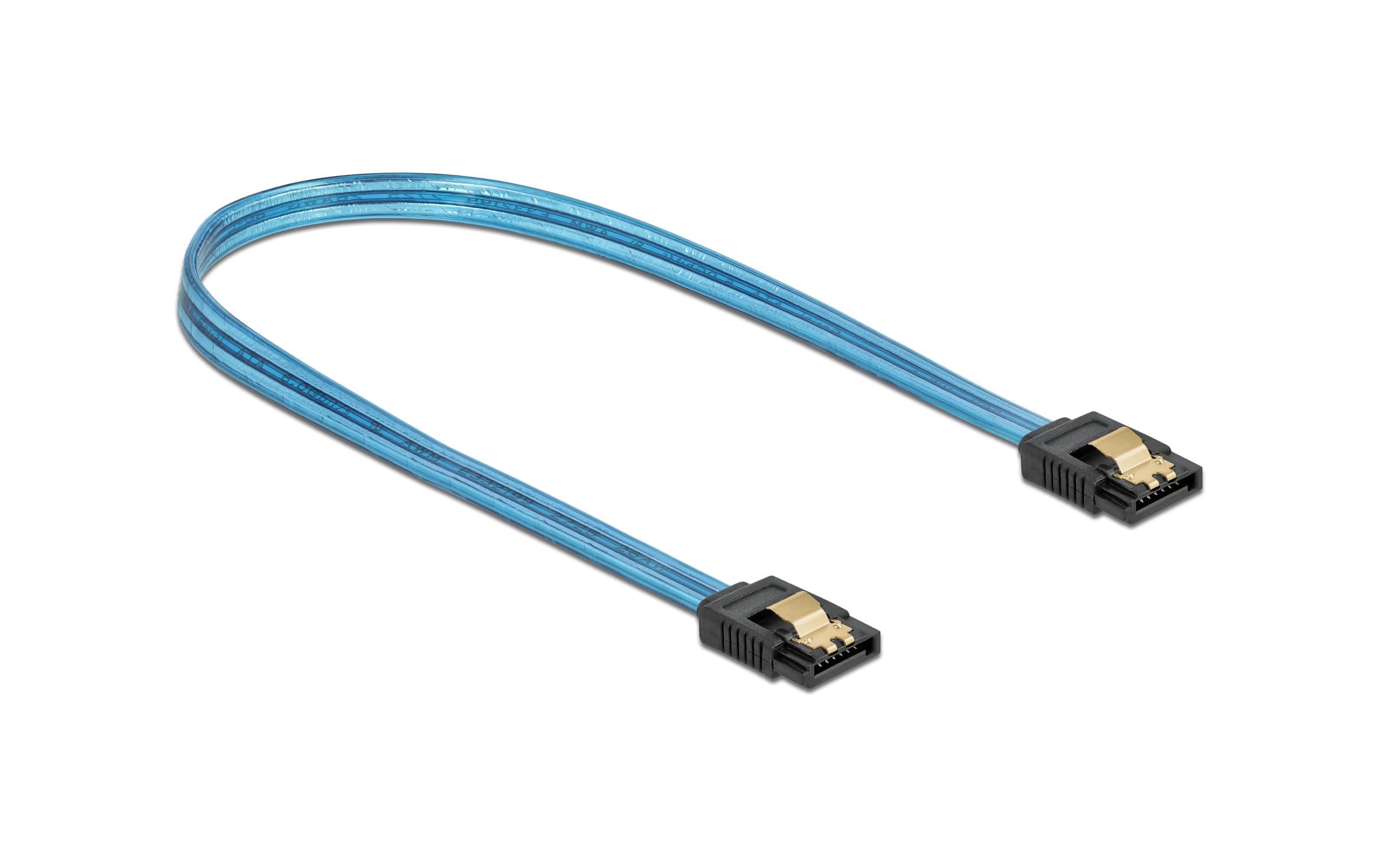 Delock SATA-Kabel UV Leuchteffekt blau 50 cm Delock SATA-Kabel UV Leuchteffekt blau 50 cm