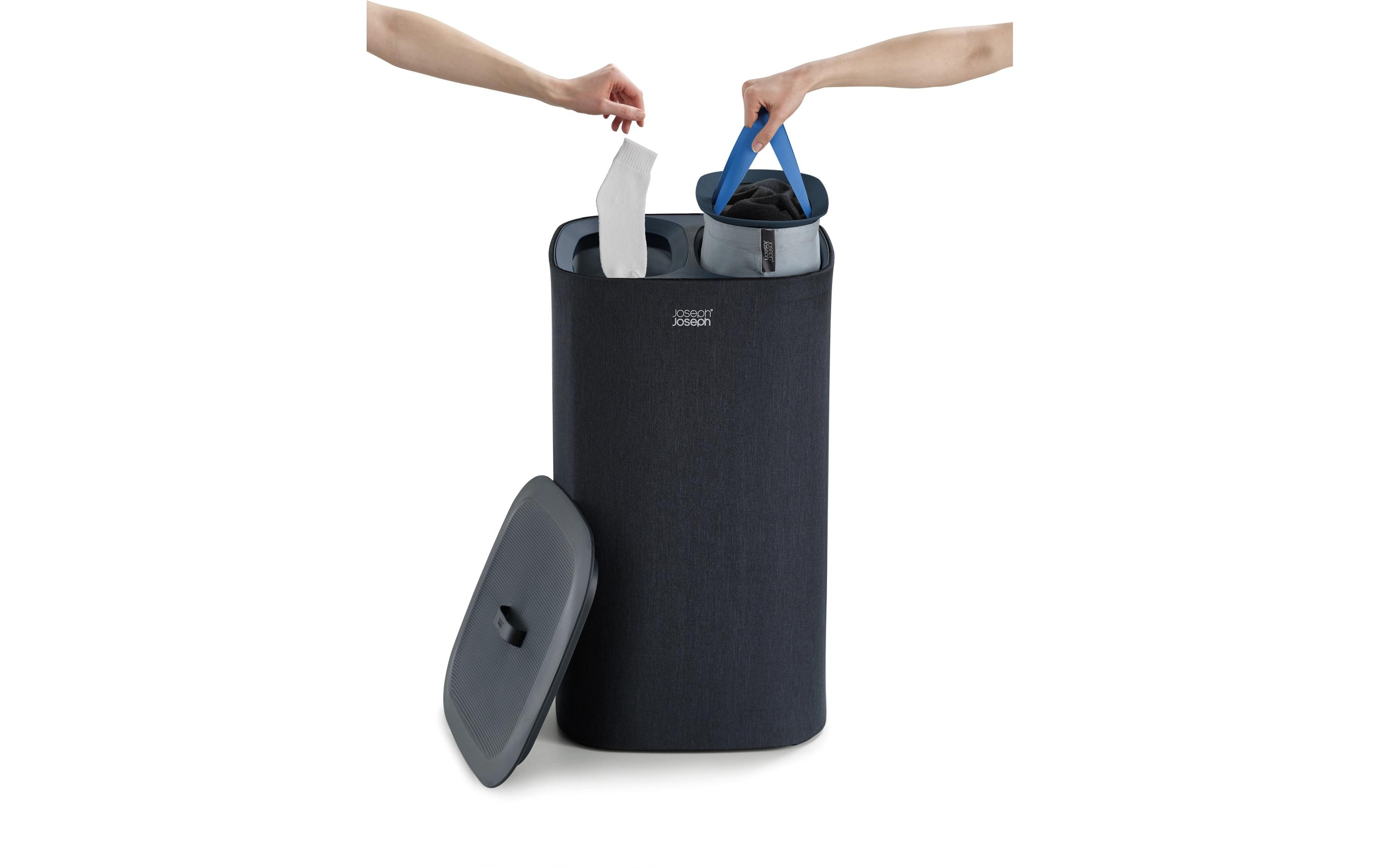 Joseph Joseph Wäschekorb Tota 60 L, 2x 30 L, Grau