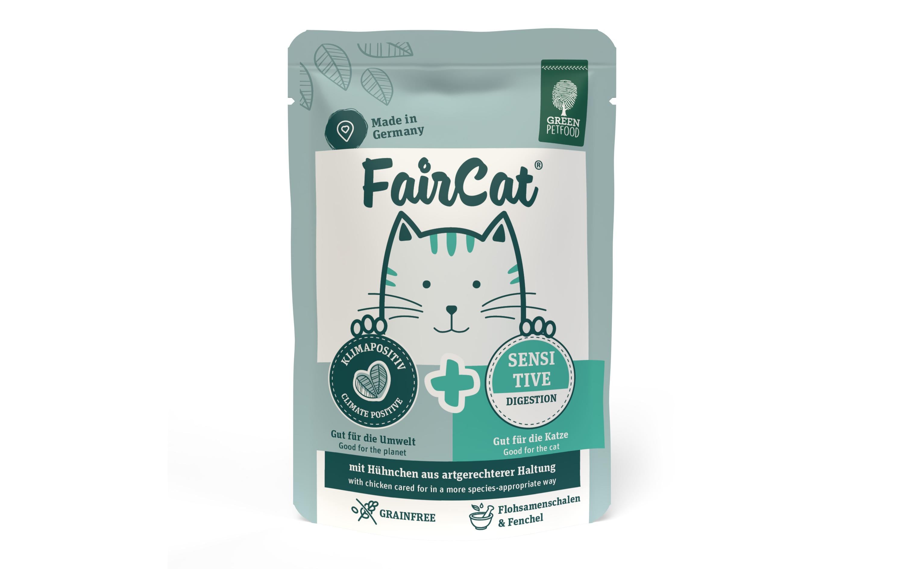 Green Petfood Nassfutter FairCat Sensitive, 8 x 85 g