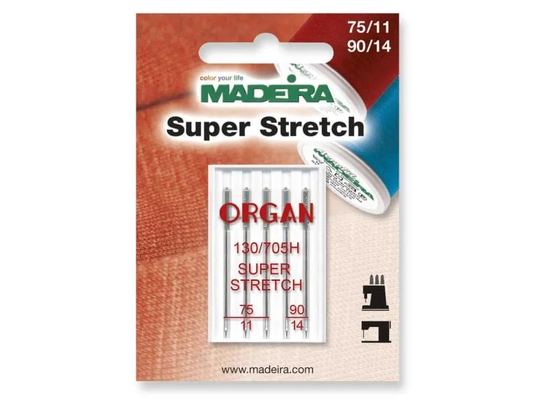 Madeira Maschinennadel Super Stretch 75/11 90/14 5 Stück Madeira Maschinennadel Super Stretch 75/11 90/14 5 Stück