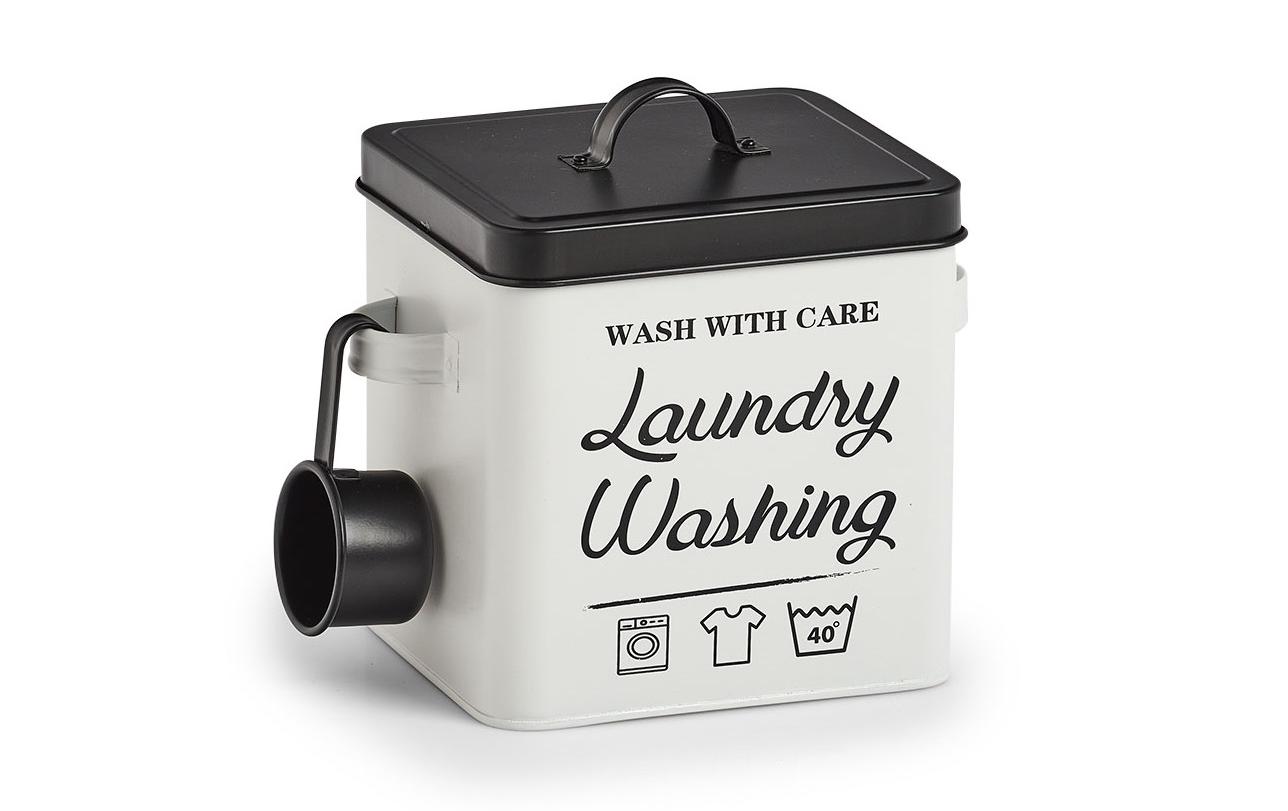 Zeller Present Waschmittelbox Laundry 7 l, Weiss