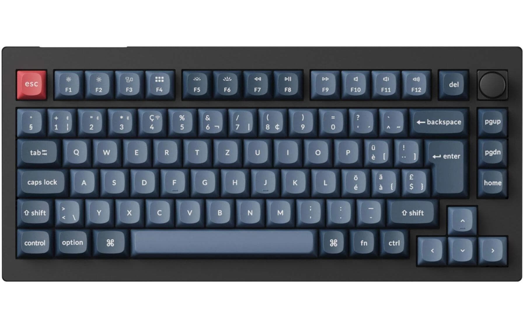 Keychron Gaming-Tastatur V1 Max Black Brown Switch Keychron Gaming-Tastatur V1 Max Black Brown Switch