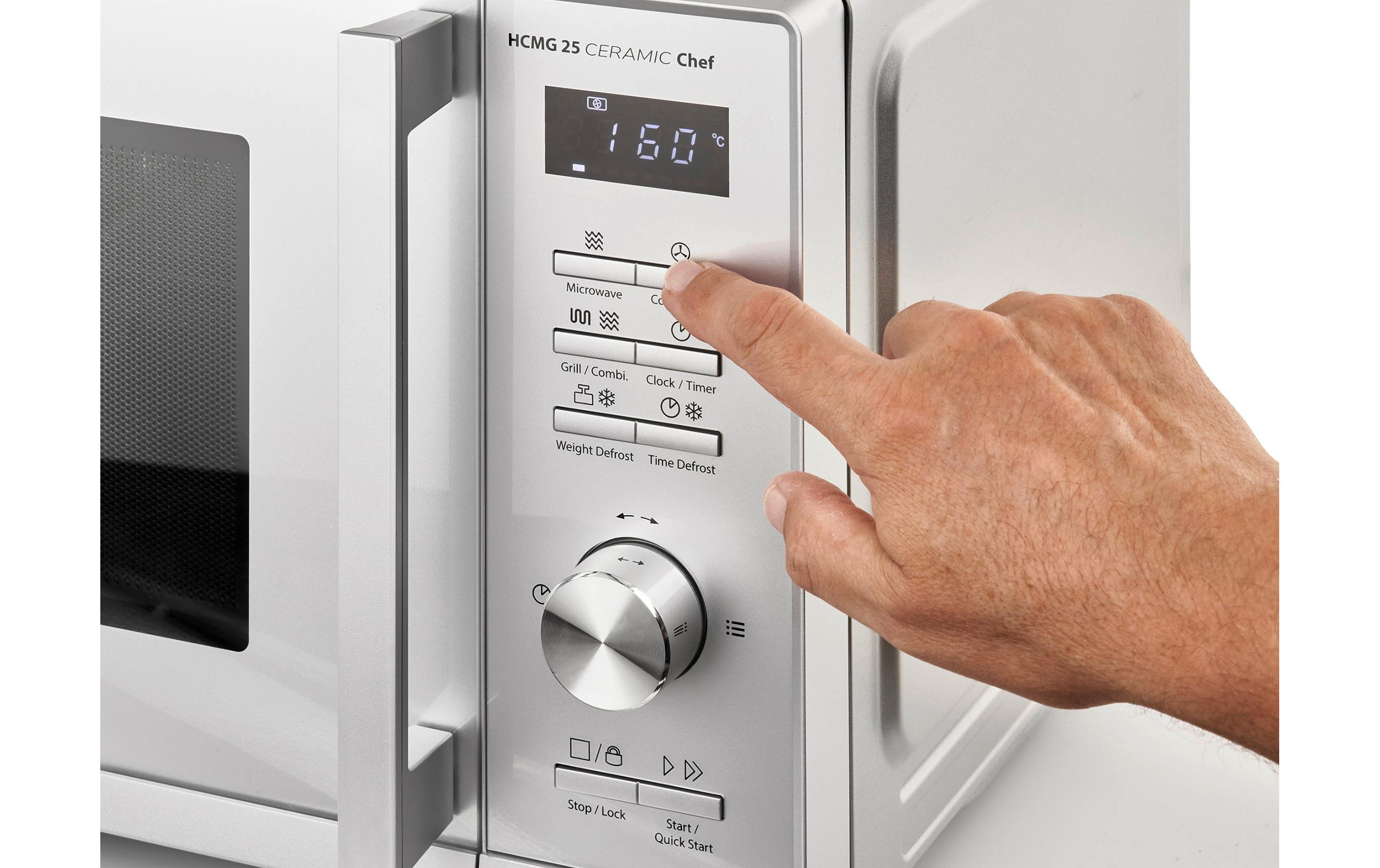 Caso Mikrowelle mit Grill HCMG 25 Ceramic Chef Silber