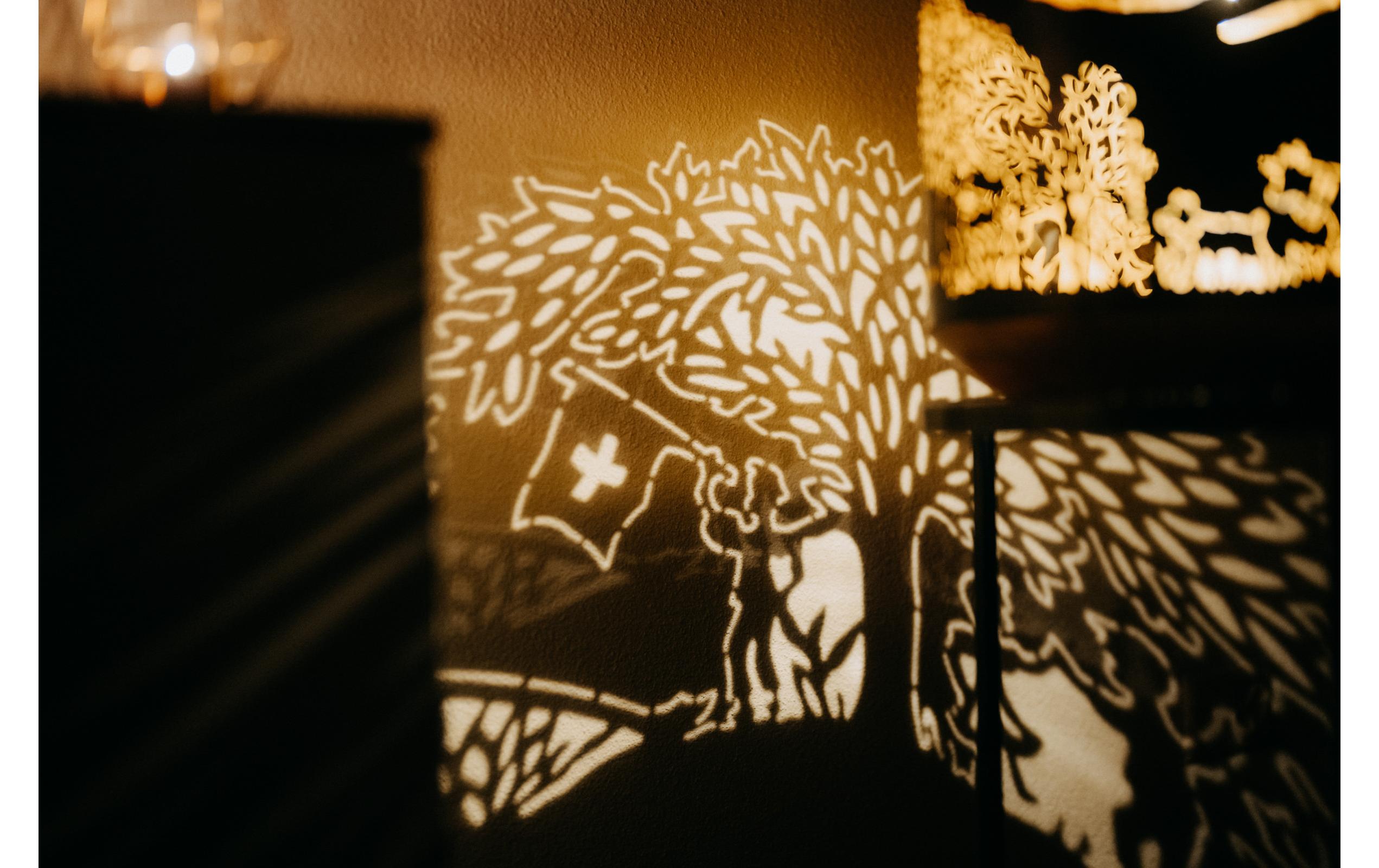 Kadastar Laterne Bergchilbi 37 cm, Braun/Schwarz