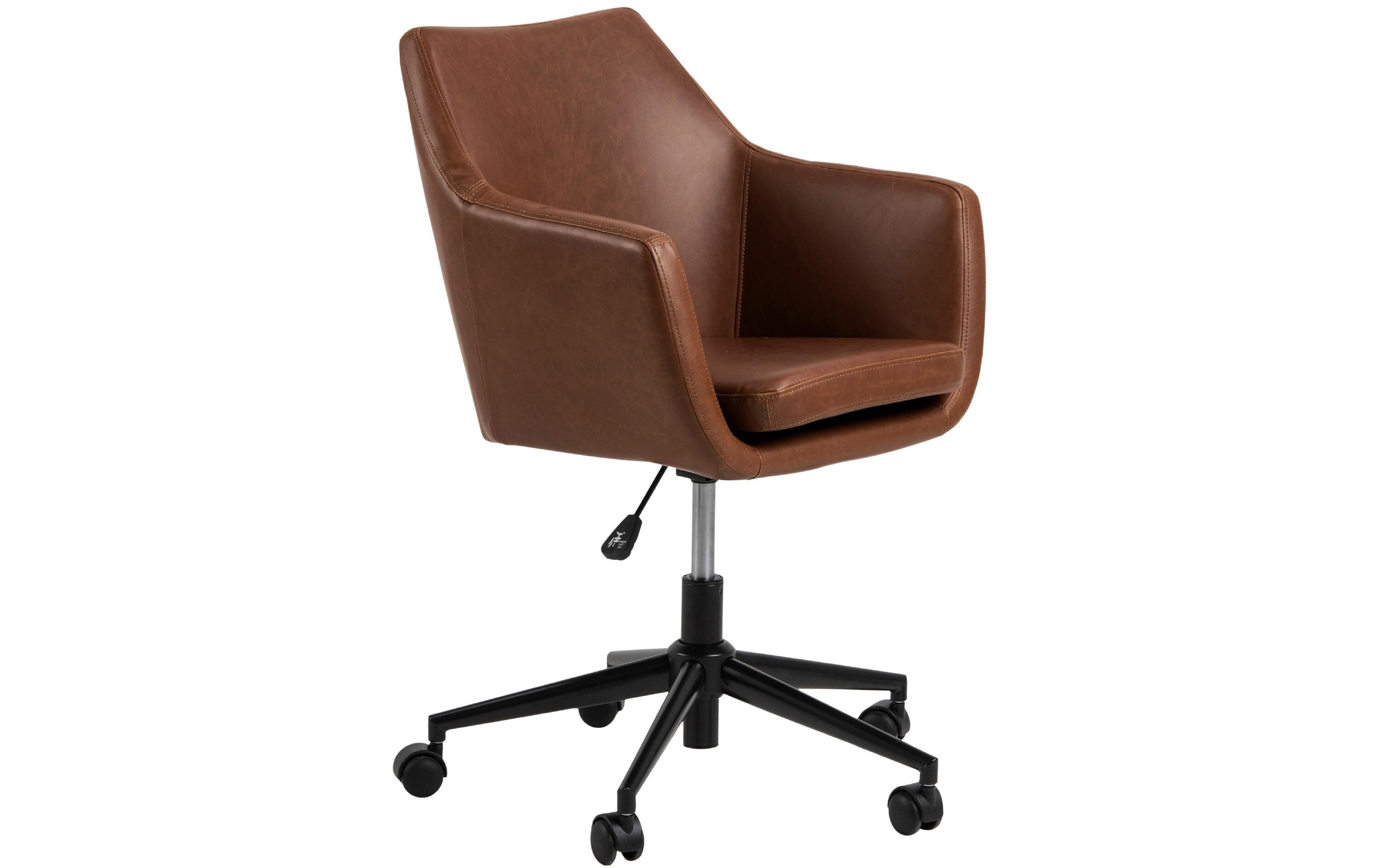 AC Design Bürostuhl Nora, mit Polsterrücken und Armlehnen, Cognac AC Design Bürostuhl Nora, mit Polsterrücken und Armlehnen, Cognac