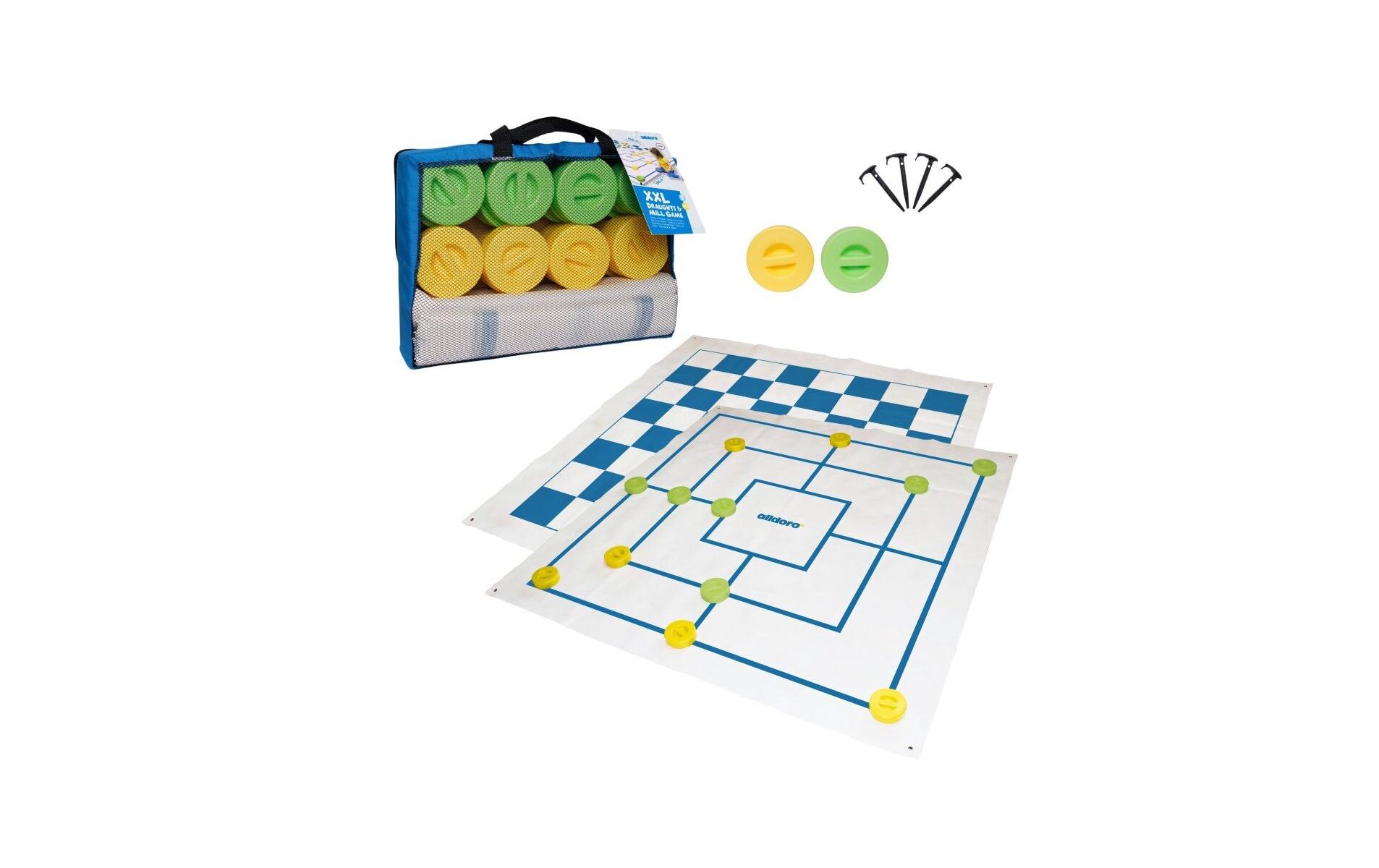 alldoro Spielset XXL 2in1 Dame und Mühlespiel