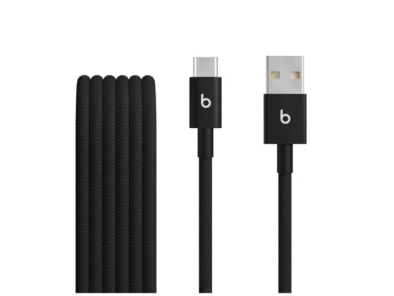 Apple Beats USB-A auf USB-C gewebtes Kabel, schwarz, 15W 1.5 m, 2er-Pack
