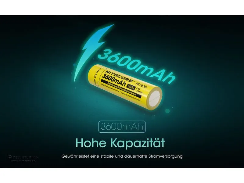 Nitecore Akku Typ 18650 NL1836 3600 mAh Nitecore Akku Typ 18650 NL1836 3600 mAh