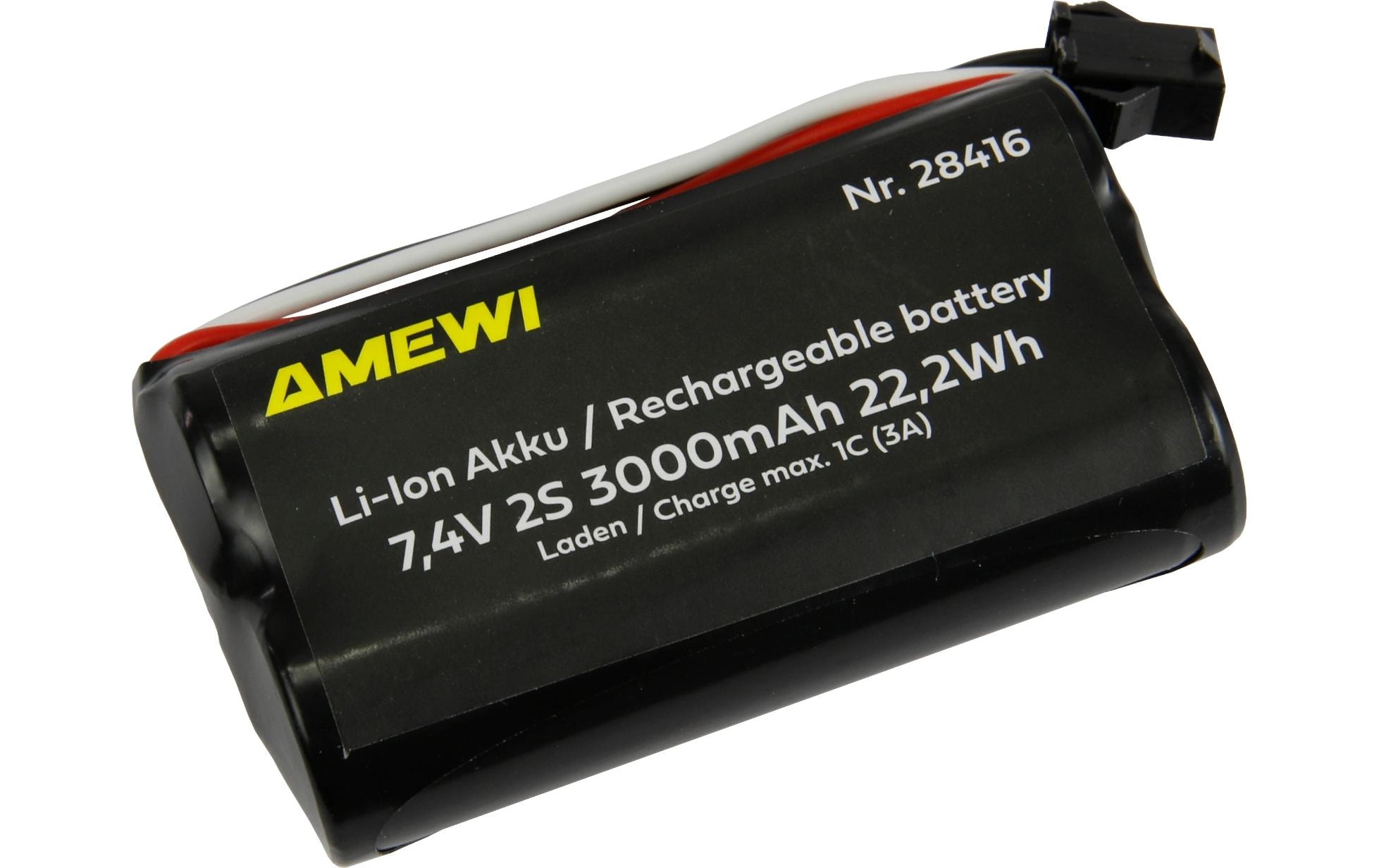 Amewi RC-Akku Li-Ion 2S 7.4 V 3000 mAh HBX 3-Pin Amewi RC-Akku Li-Ion 2S 7.4 V 3000 mAh HBX 3-Pin