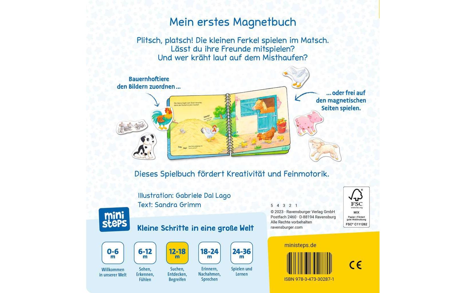 Ravensburger ministeps: Mein erstes Magnetbuch Wer spielt mit wem?