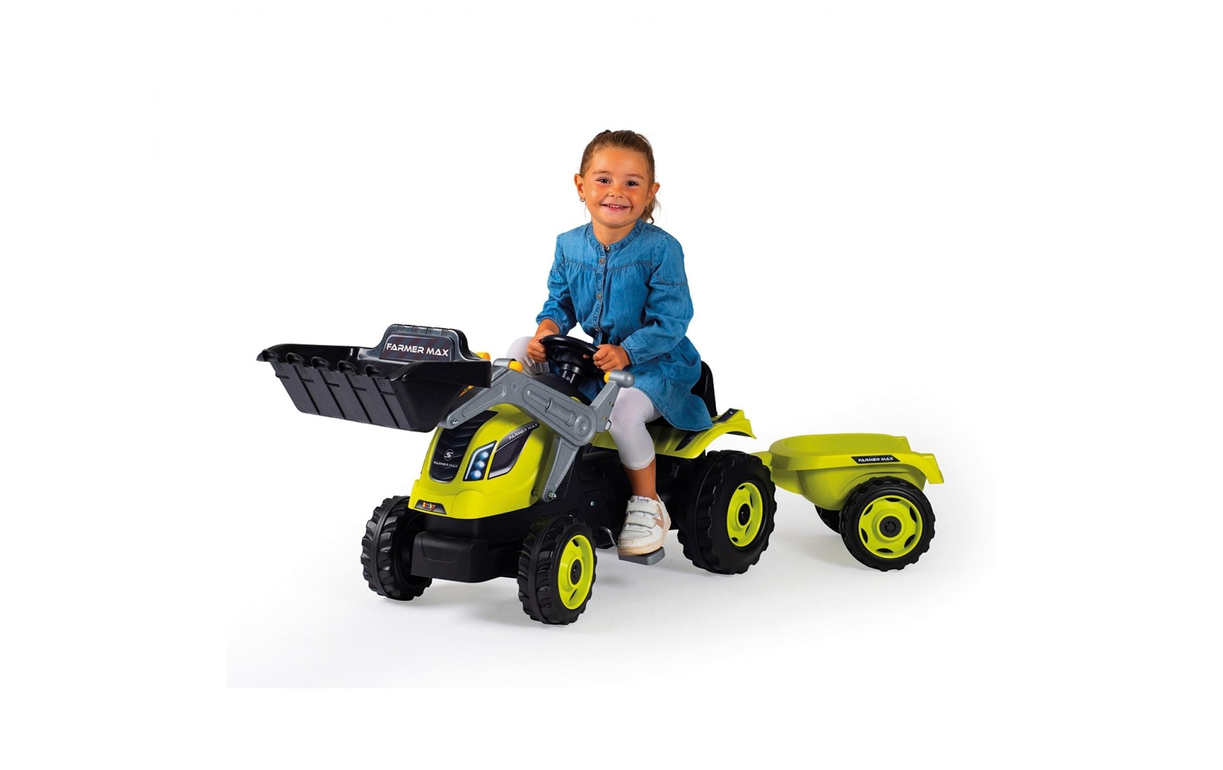 Smoby Traktor Farmer Max mit Anhänger