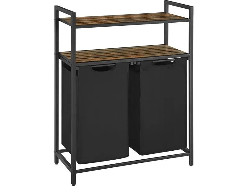 VASAGLE Wäschekorb 46 l, Schwarz VASAGLE Wäschekorb 46 l, Schwarz