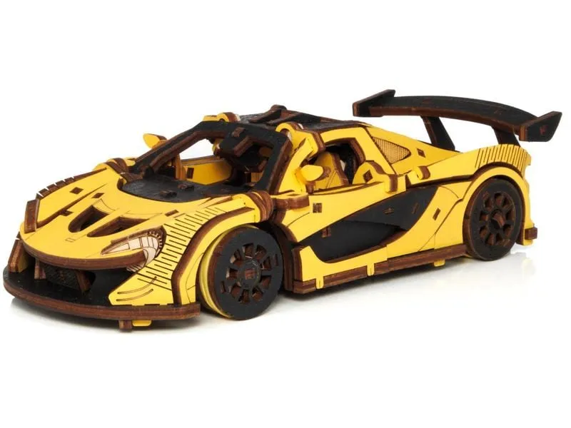Eco-Wood-Art Bausatz Rennwagen Gelb